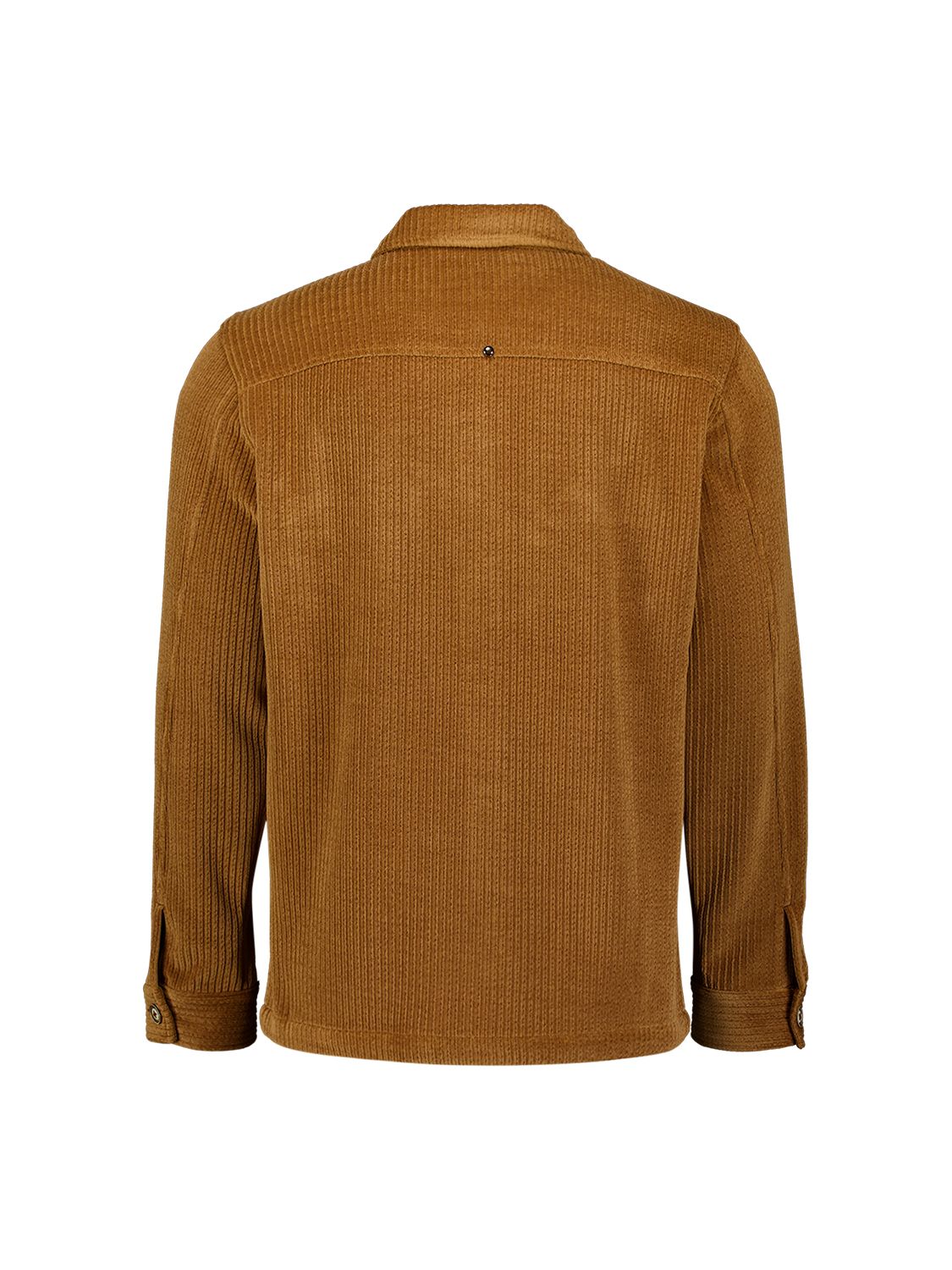 No Excess Overshirt Full Button Rib Sweat 048 caramel 2900168958077