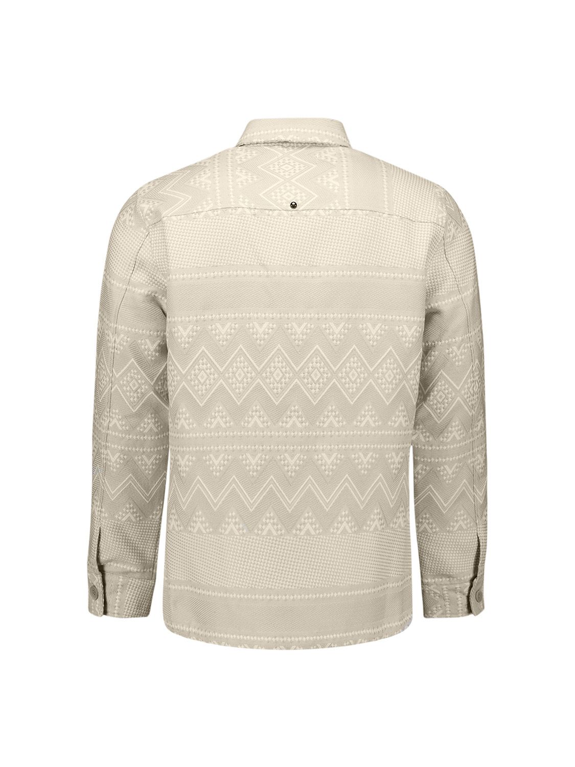 No Excess Overshirt Full Button Jacquard 044 taupe 2900168960070
