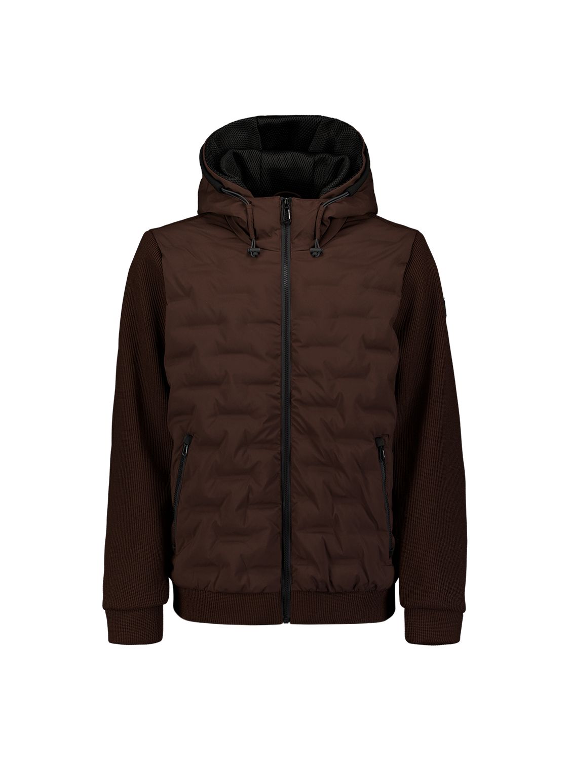 No Excess Jacket Short Fit Sealed Hooded Knitted Mix 042 dark brown 00119700-EKA14000100000113