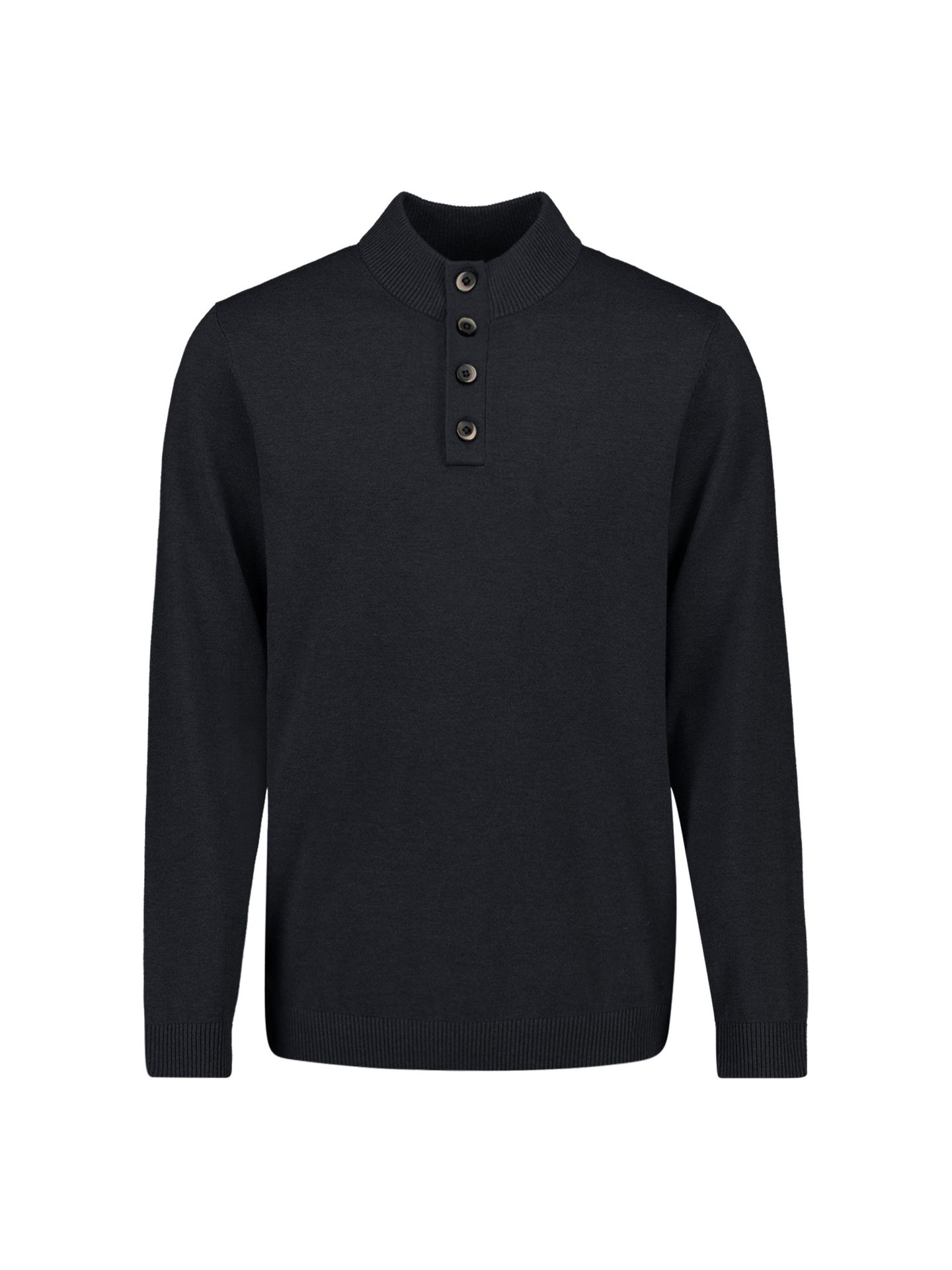 No Excess Pullover Half Button Melange 178 dark night 00119704-EKA14000100000115
