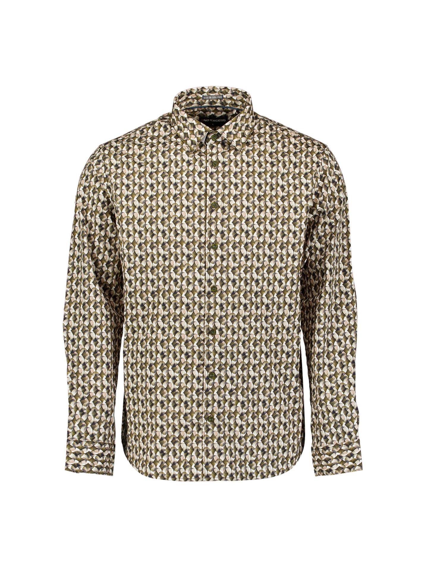 No Excess Shirt Stretch Allover Printed 152 moss 00119705-EKA14000100000114