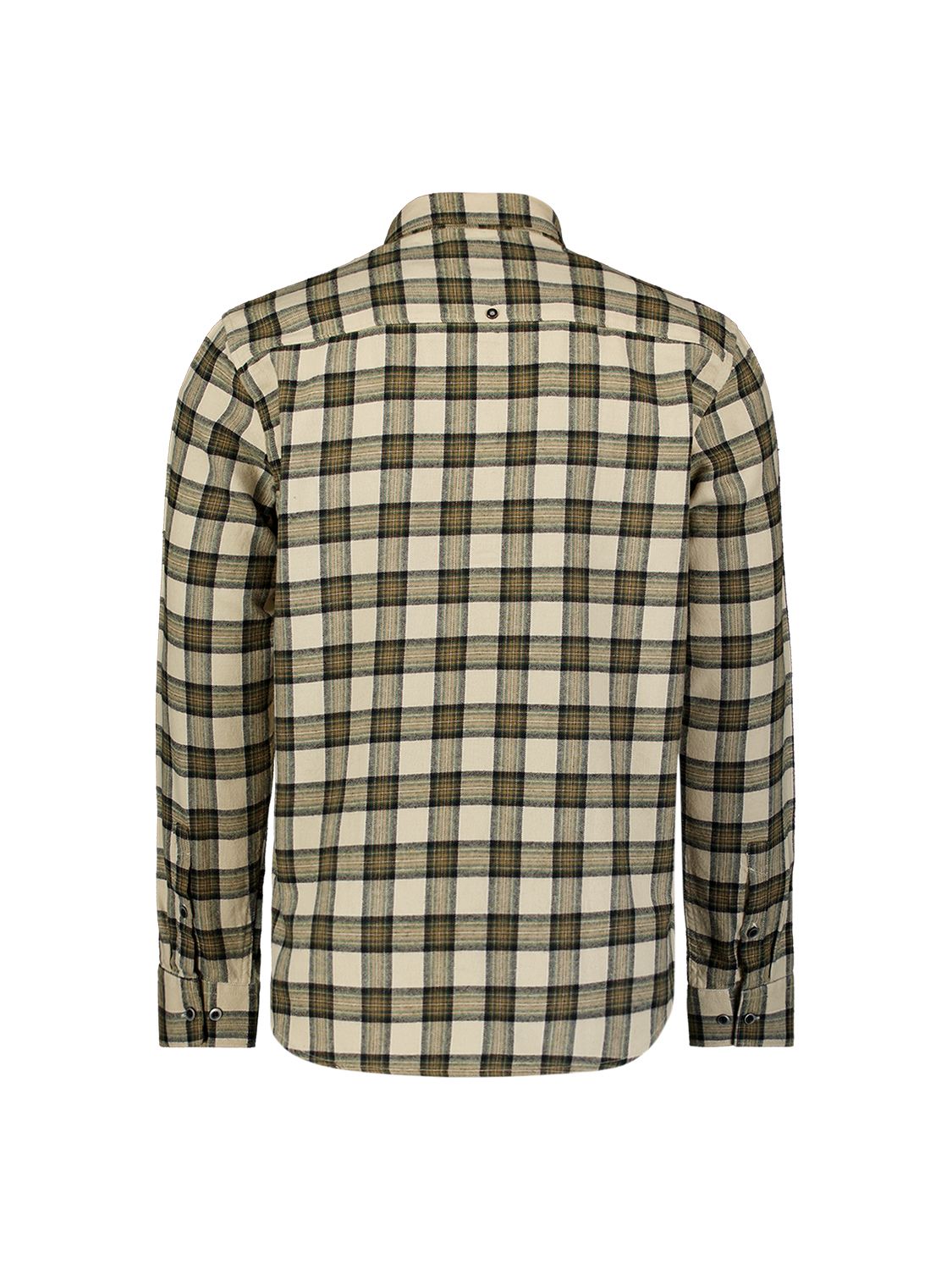 No Excess Shirt Yarn Dyed Flannel Check 014 stone 2900168980078