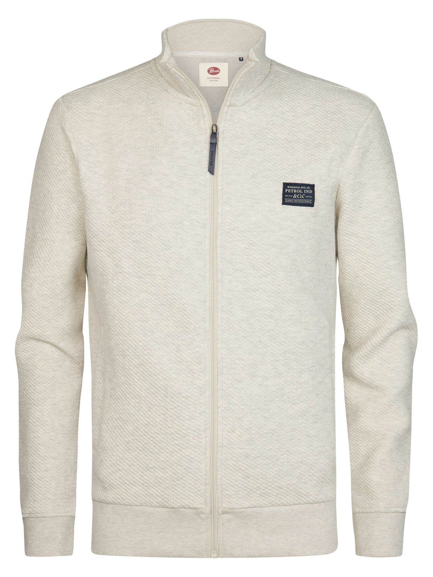 Petrol Industries Men Sweater Collar Zip 0009 antique white melee 00119709-EKA26002700000117