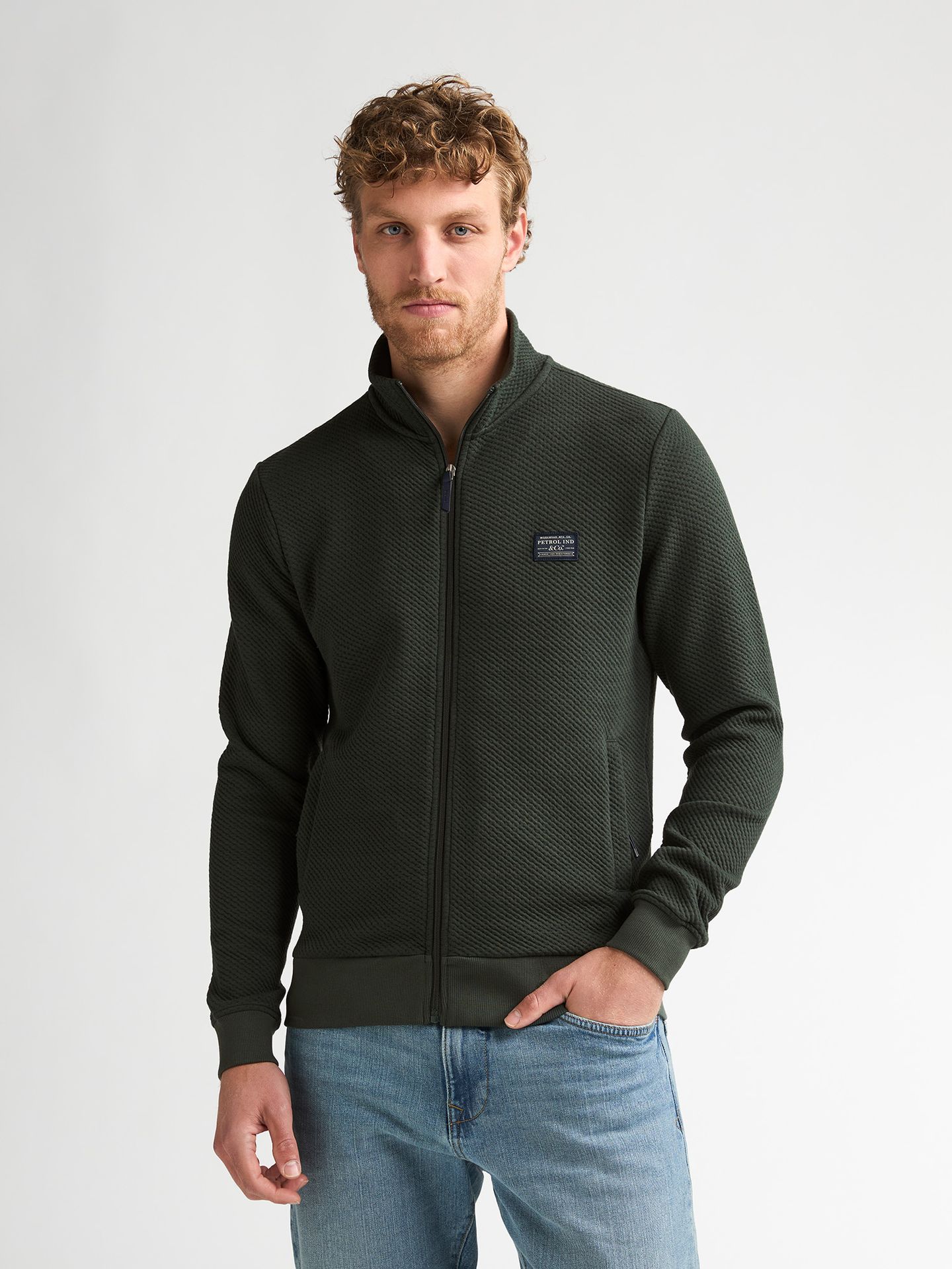 Petrol Industries Men Sweater Collar Zip 6184 Deep Green 00119709-EKA26002700000191