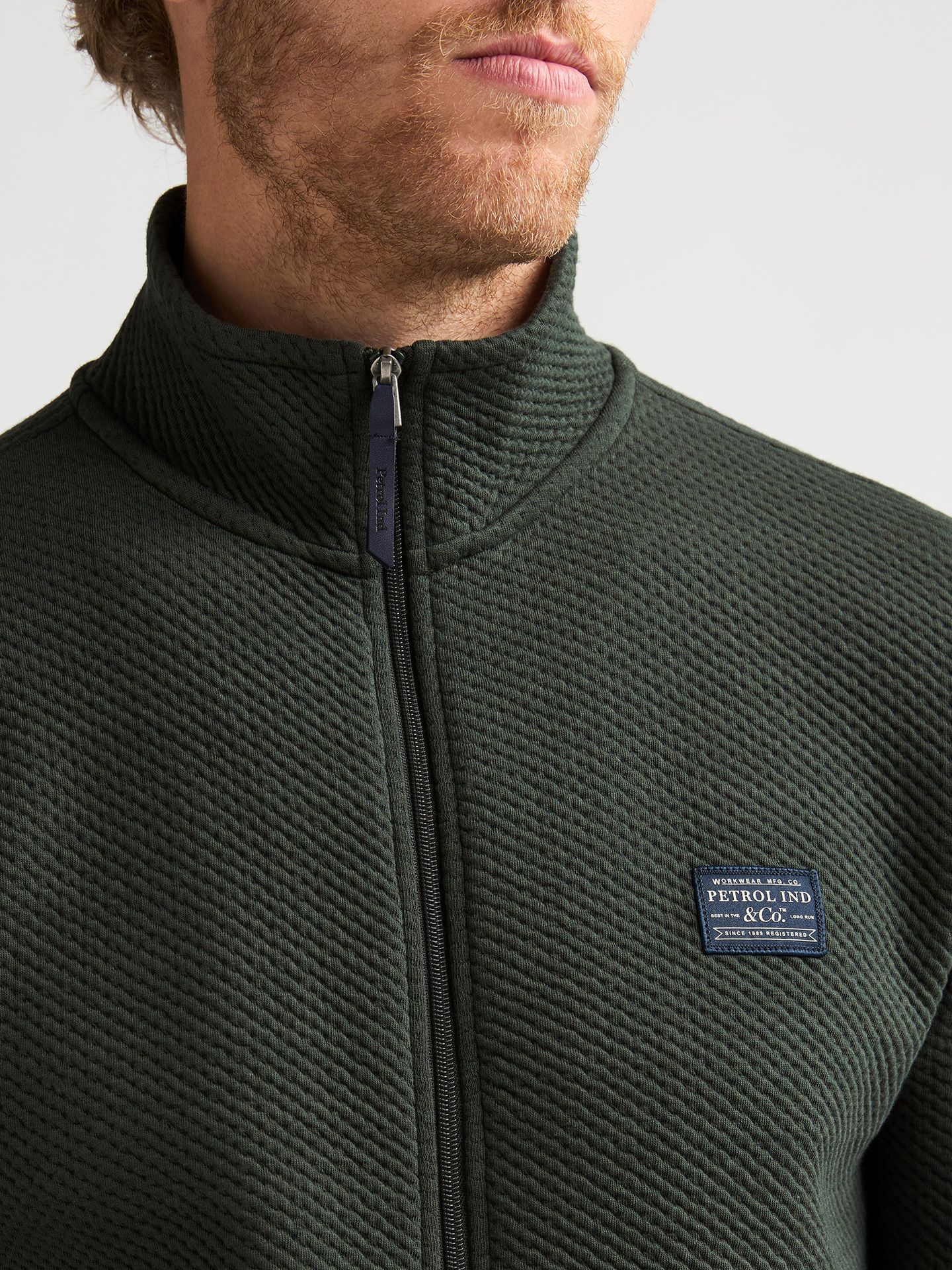 Petrol Industries Men Sweater Collar Zip 6184 Deep Green 2900168987084