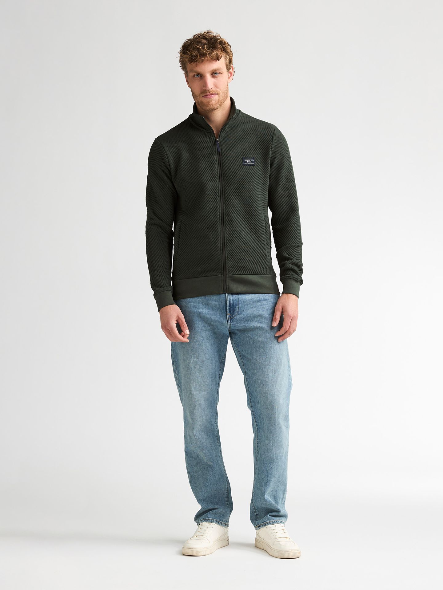 Petrol Industries Men Sweater Collar Zip 6184 Deep Green 2900168987084