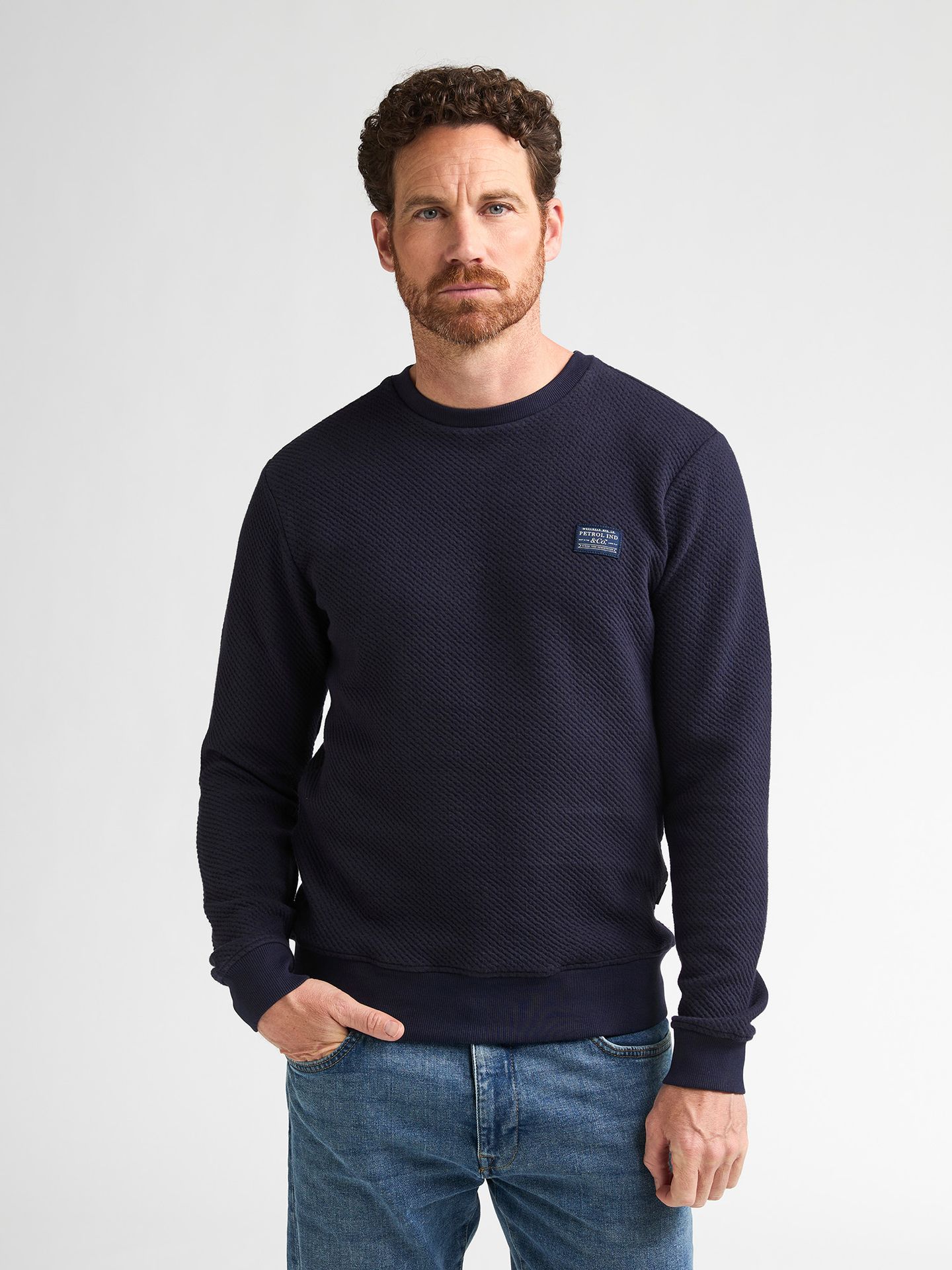 Petrol Industries Men Sweater Round Neck 5092 royal navy 00119710-EKA26002700000164