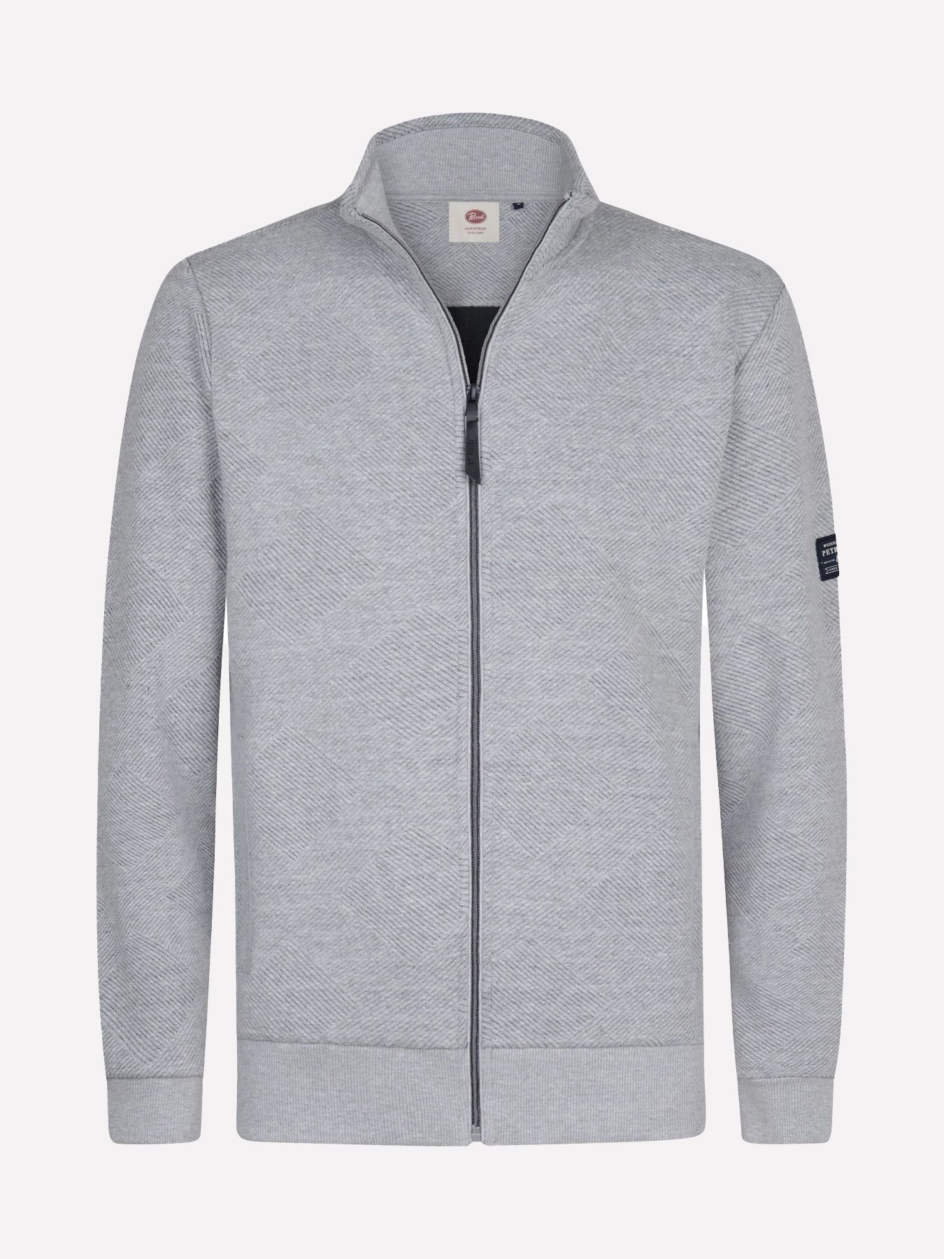Petrol Industries Men Sweater Collar Zip 9038 light grey melee 2900168994082