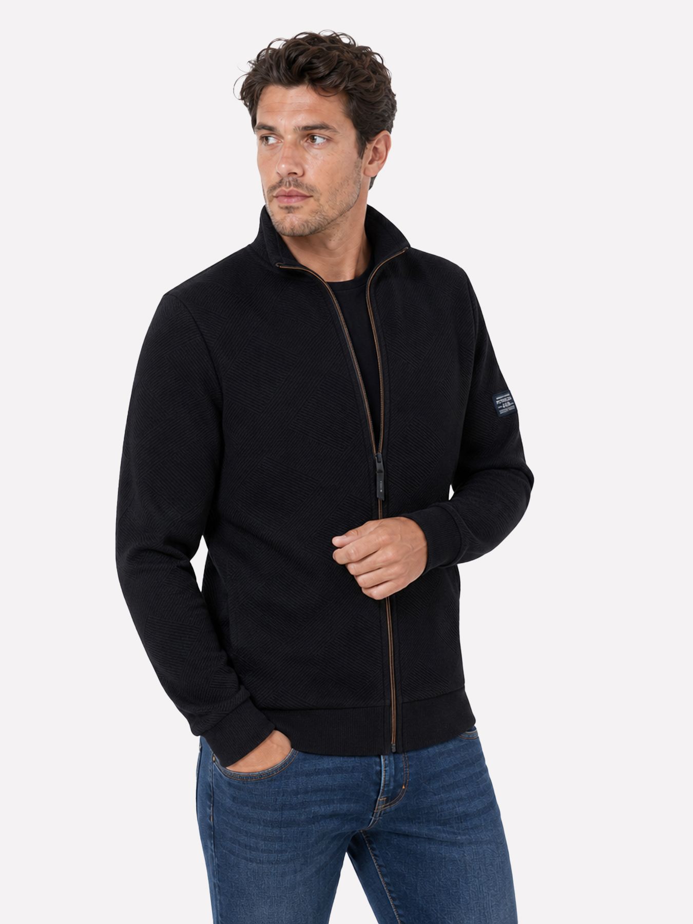 Petrol Industries Men Sweater Collar Zip 9111 deep black 00119713-EKA26002700000166