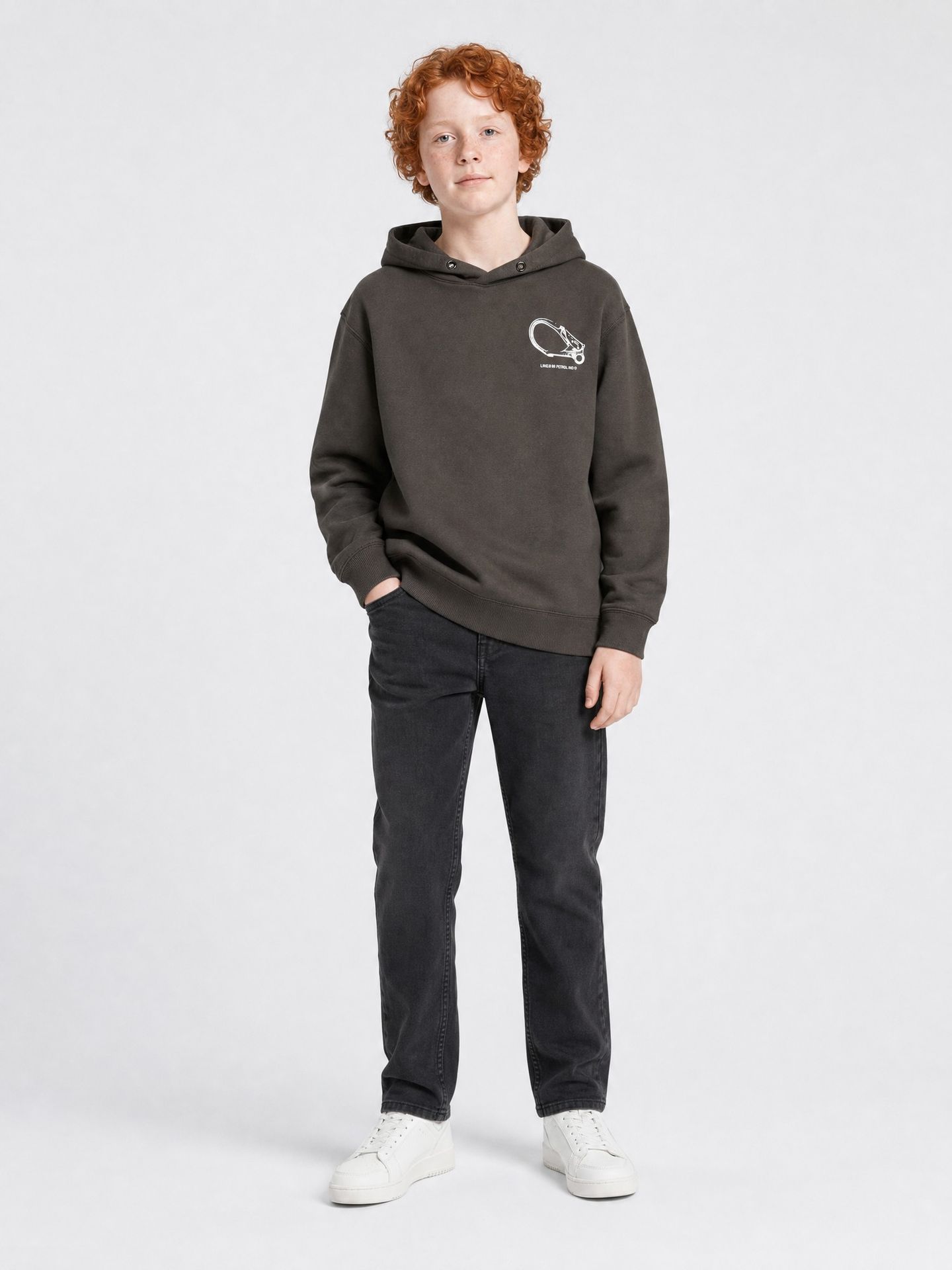 Petrol Industries Boys Sweater Hooded Print 9066 beluga 2900168998035