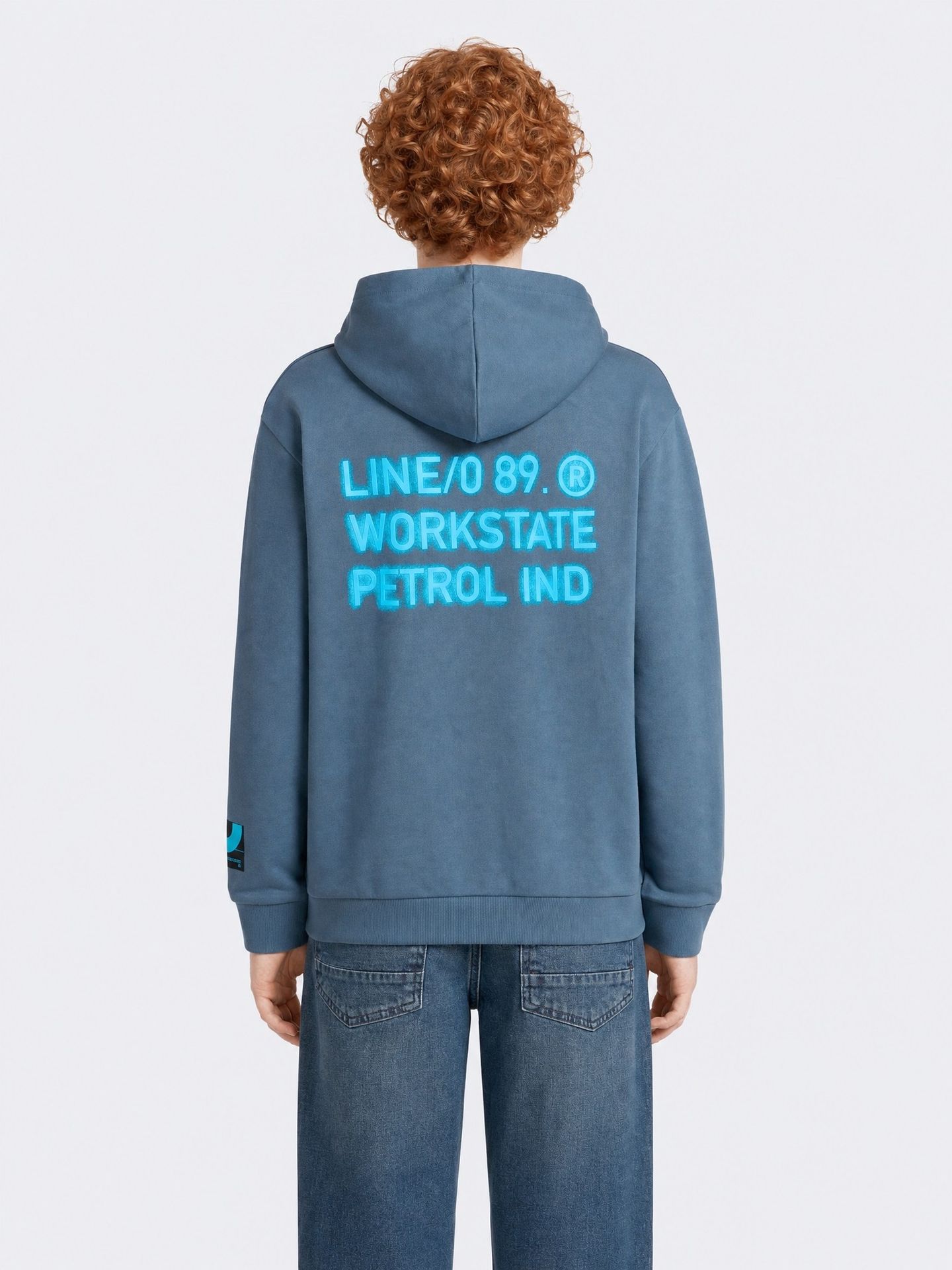 Petrol Industries Boys Sweater Hooded Print 5202 Storm Blue 2900168999070