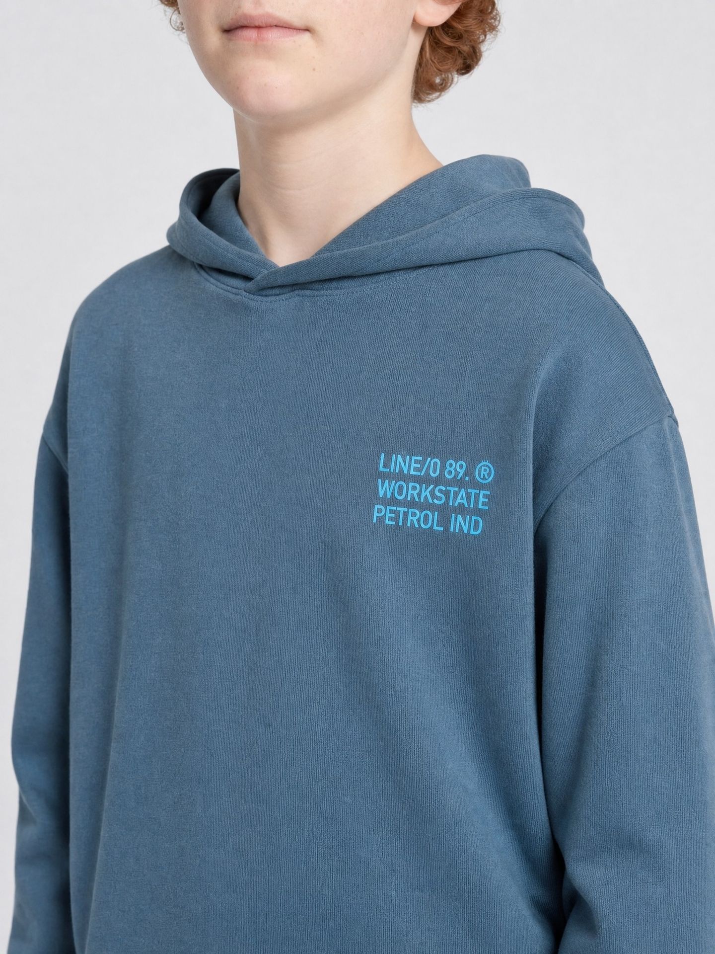 Petrol Industries Boys Sweater Hooded Print 5202 Storm Blue 2900168999070