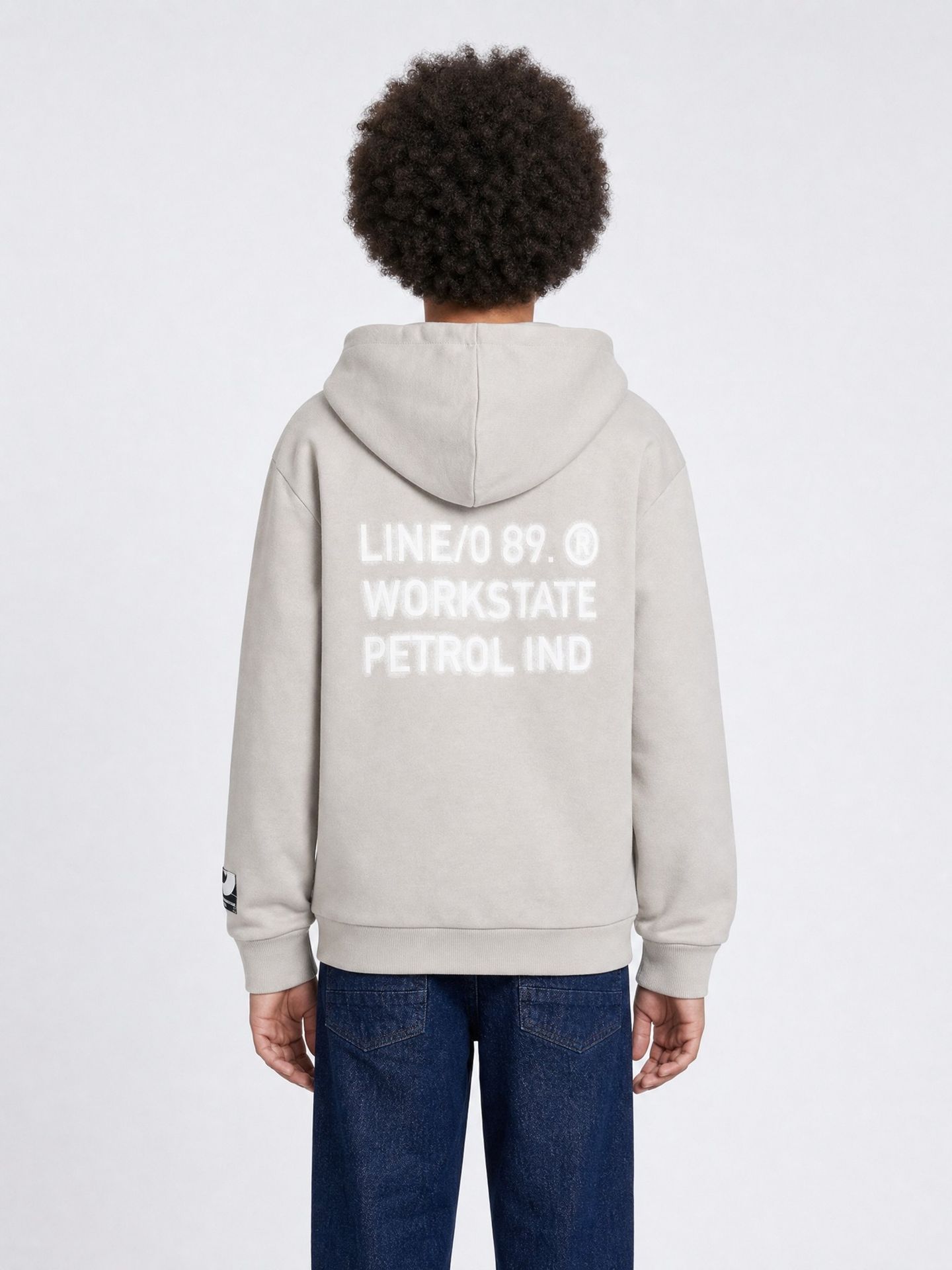 Petrol Industries Boys Sweater Hooded Print 9115 Ice Grey 2900169000058
