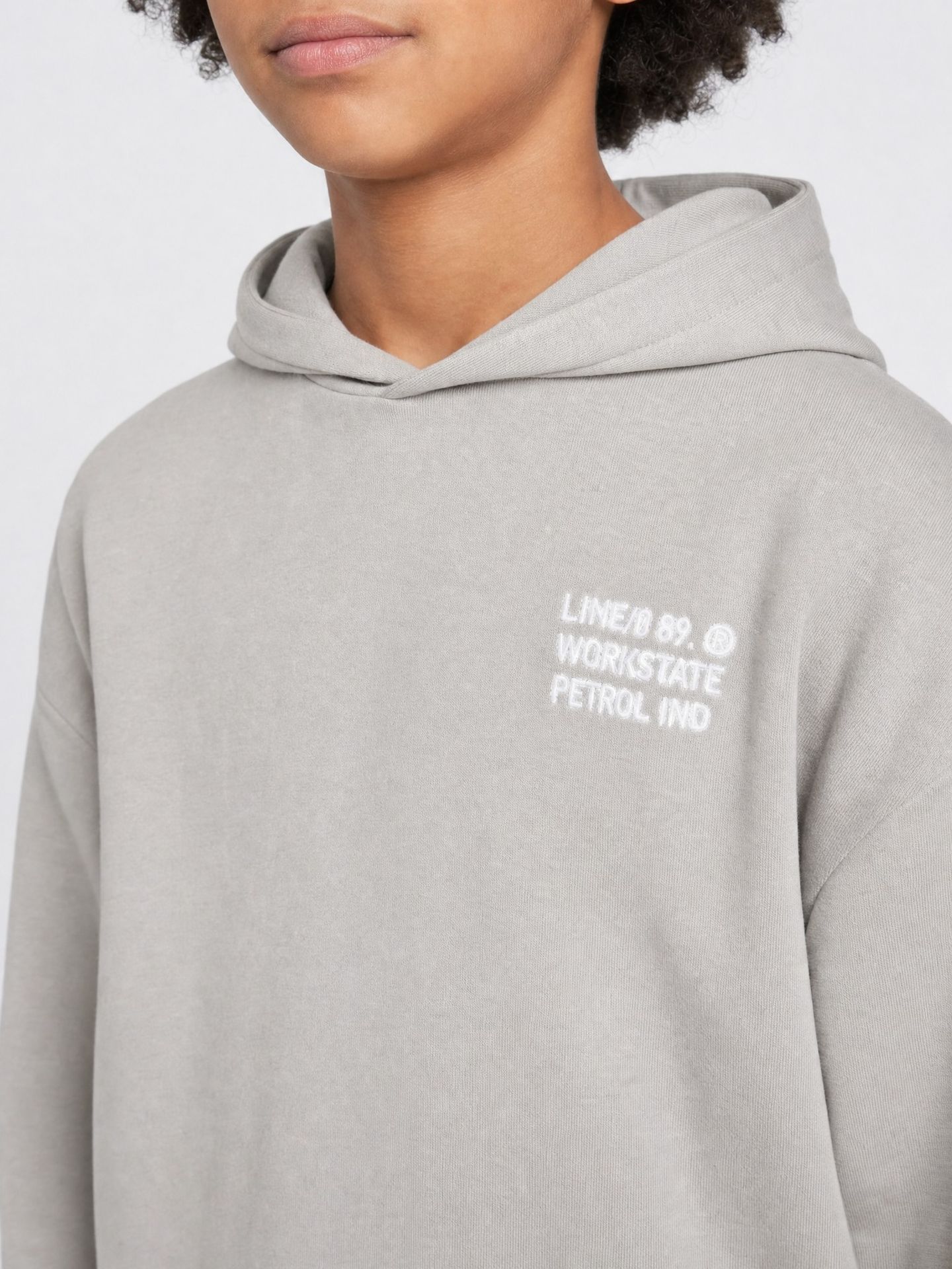 Petrol Industries Boys Sweater Hooded Print 9115 Ice Grey 2900169000058