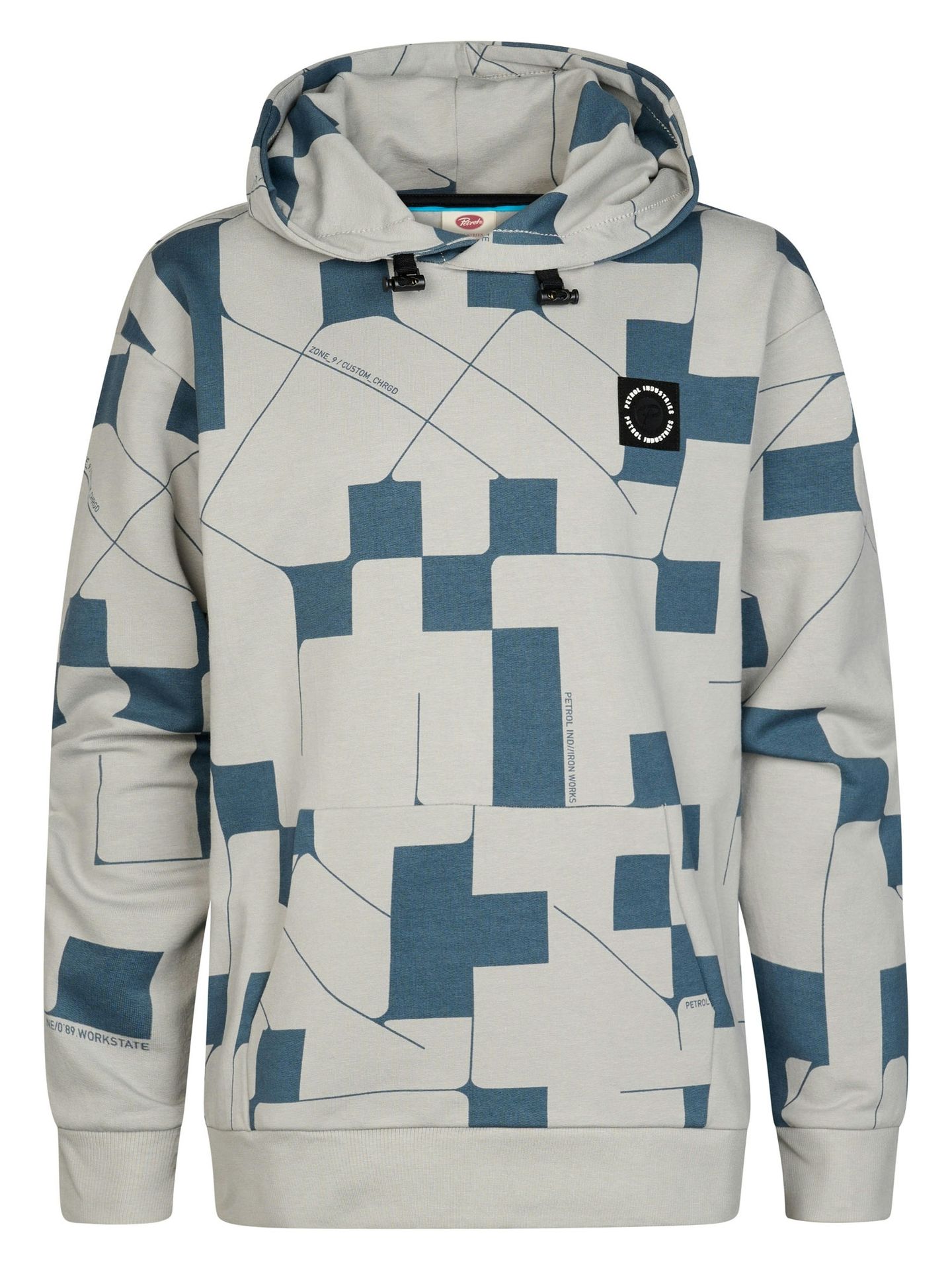 Petrol Industries Boys Sweater Hooded AOP 9115 Ice Grey 00119717-EKA26002700000193