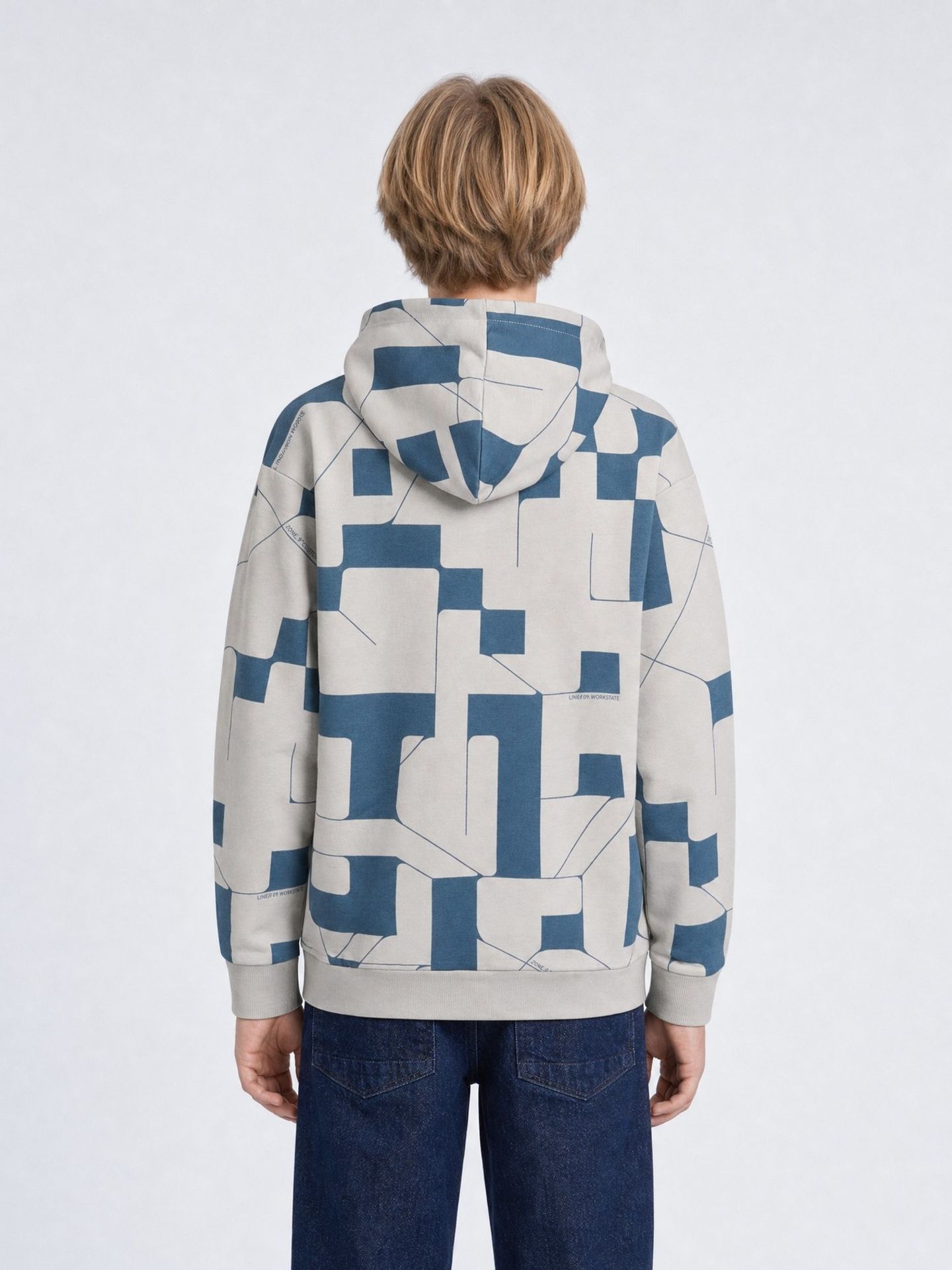 Petrol Industries Boys Sweater Hooded AOP 9115 Ice Grey 2900169002052