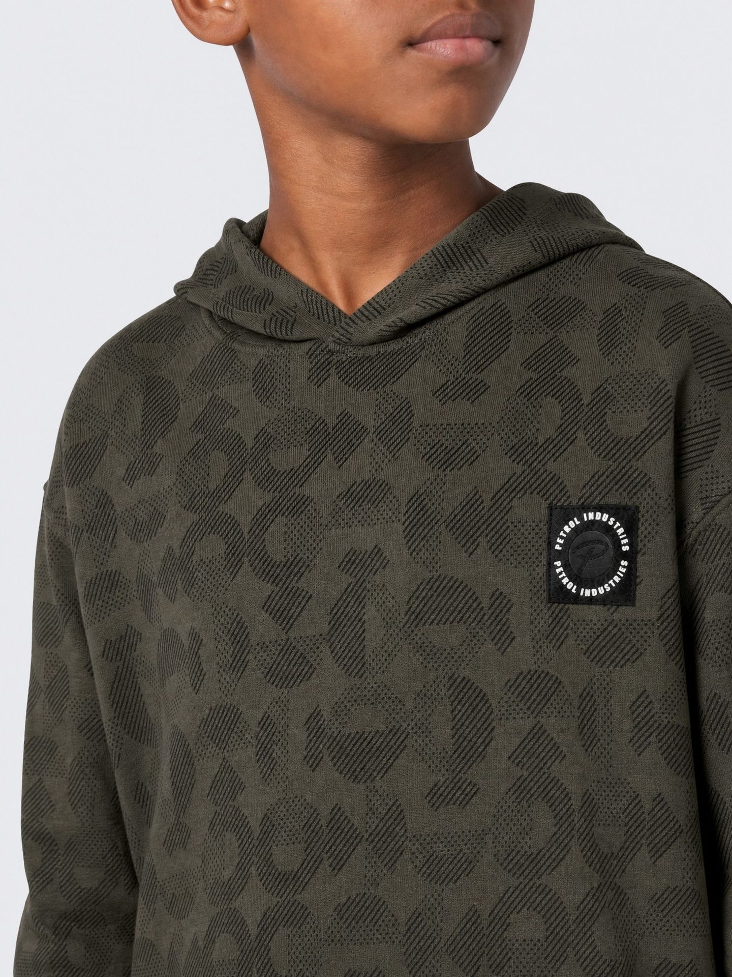 Petrol Industries Boys Sweater Hooded AOP 9066 beluga 2900169004018