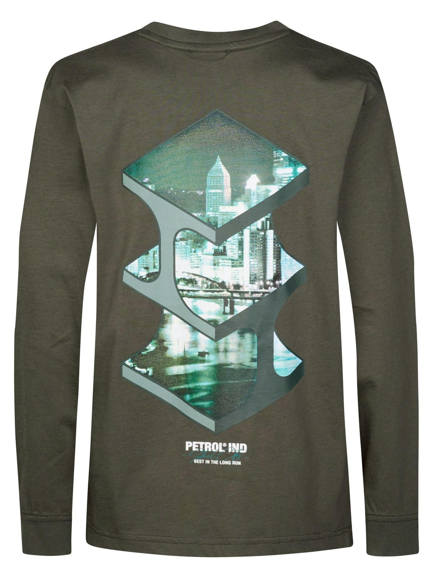Petrol Industries Boys T-Shirt LS Classic Print 9066 beluga 2900169006012