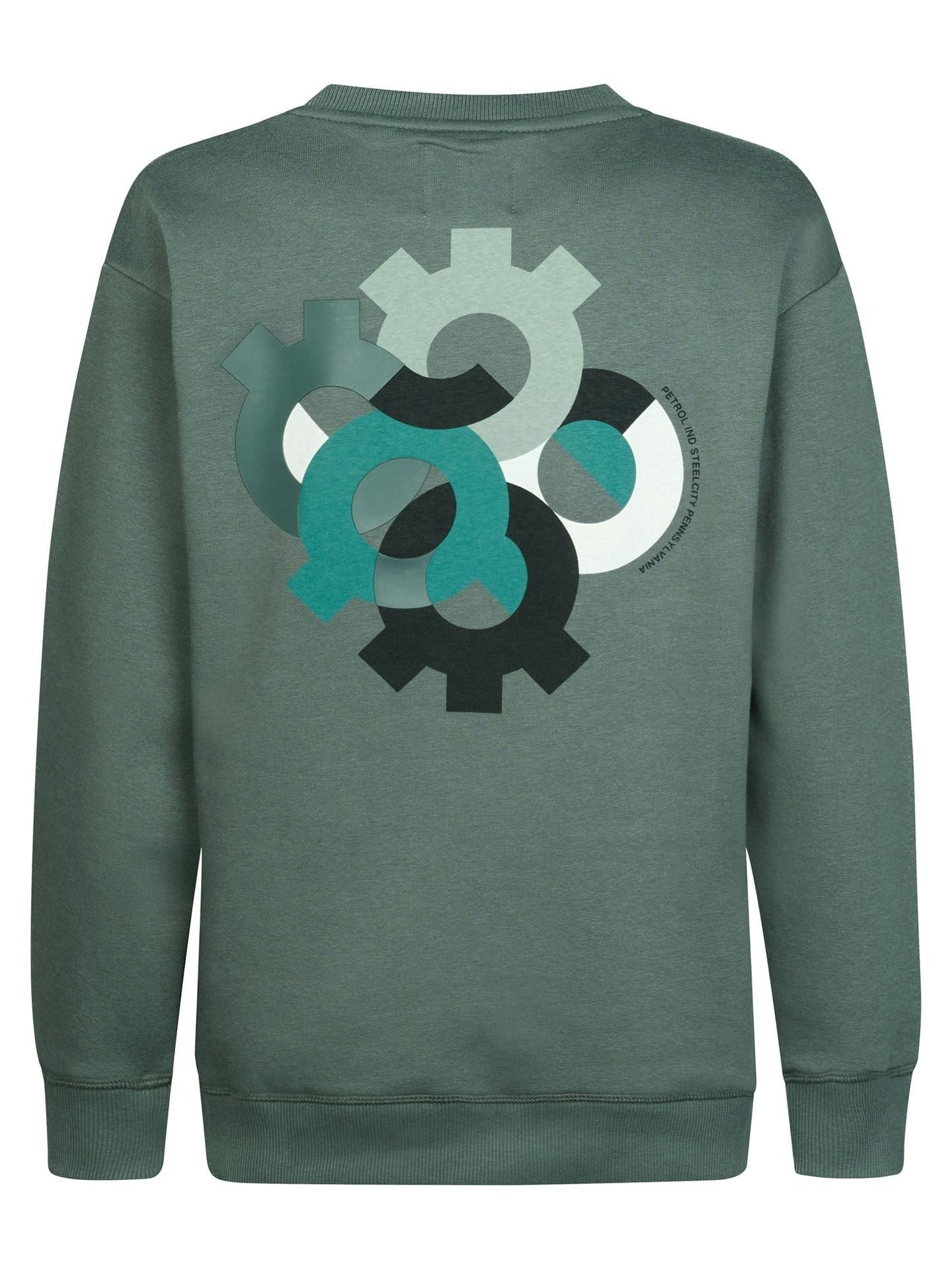Petrol Industries Boys Sweater Round Neck 6185 Steel Green 2900169011054