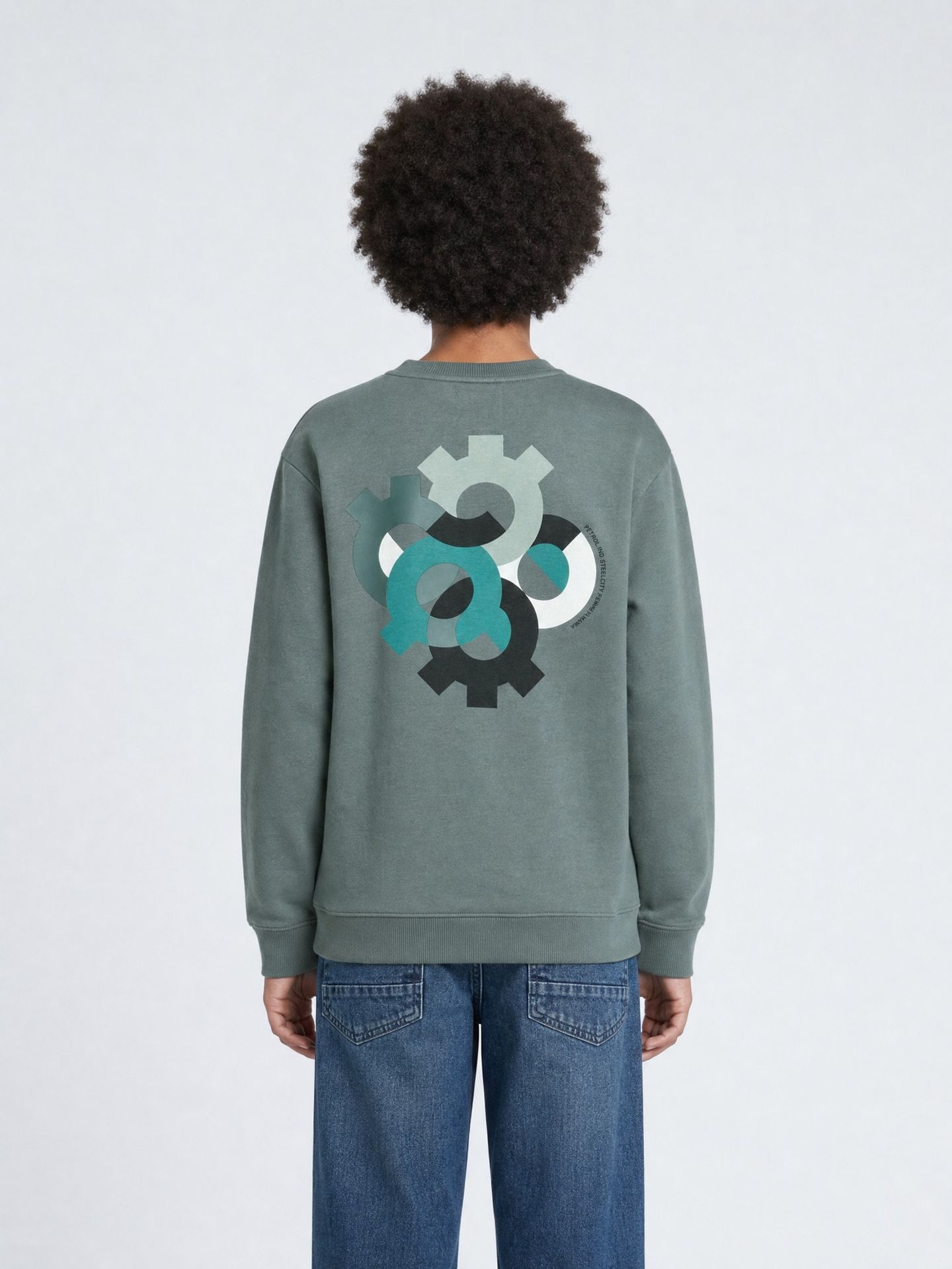 Petrol Industries Boys Sweater Round Neck 6185 Steel Green 2900169011054