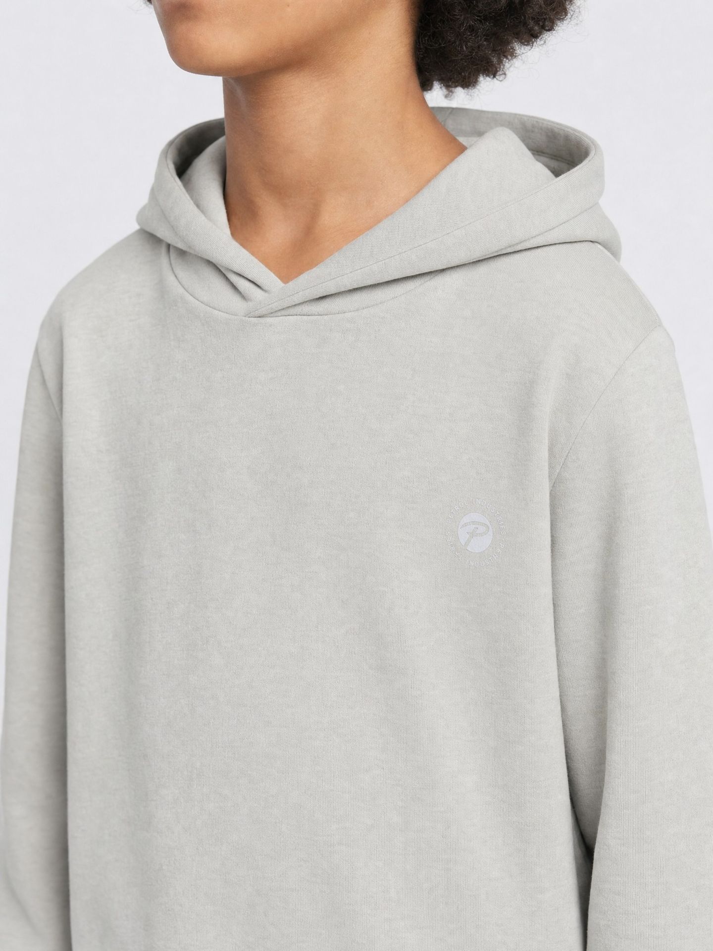 Petrol Industries Boys Sweater Hooded Print 9115 Ice Grey 2900169013072