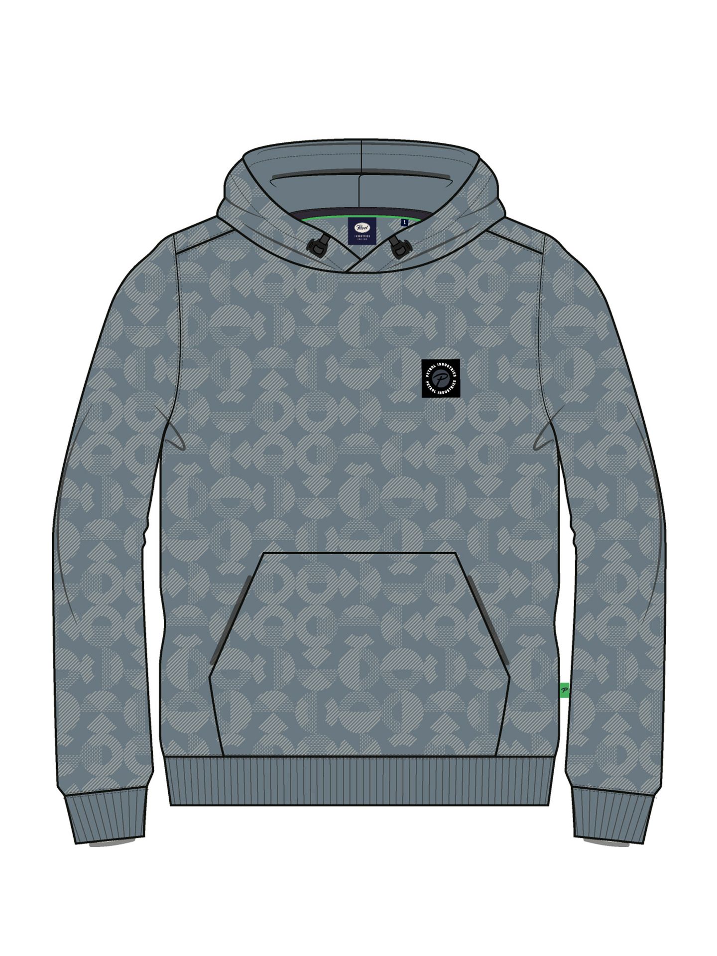Petrol Industries Boys Sweater Hooded AOP 5202 Storm Blue 00119727-EKA26002700000189