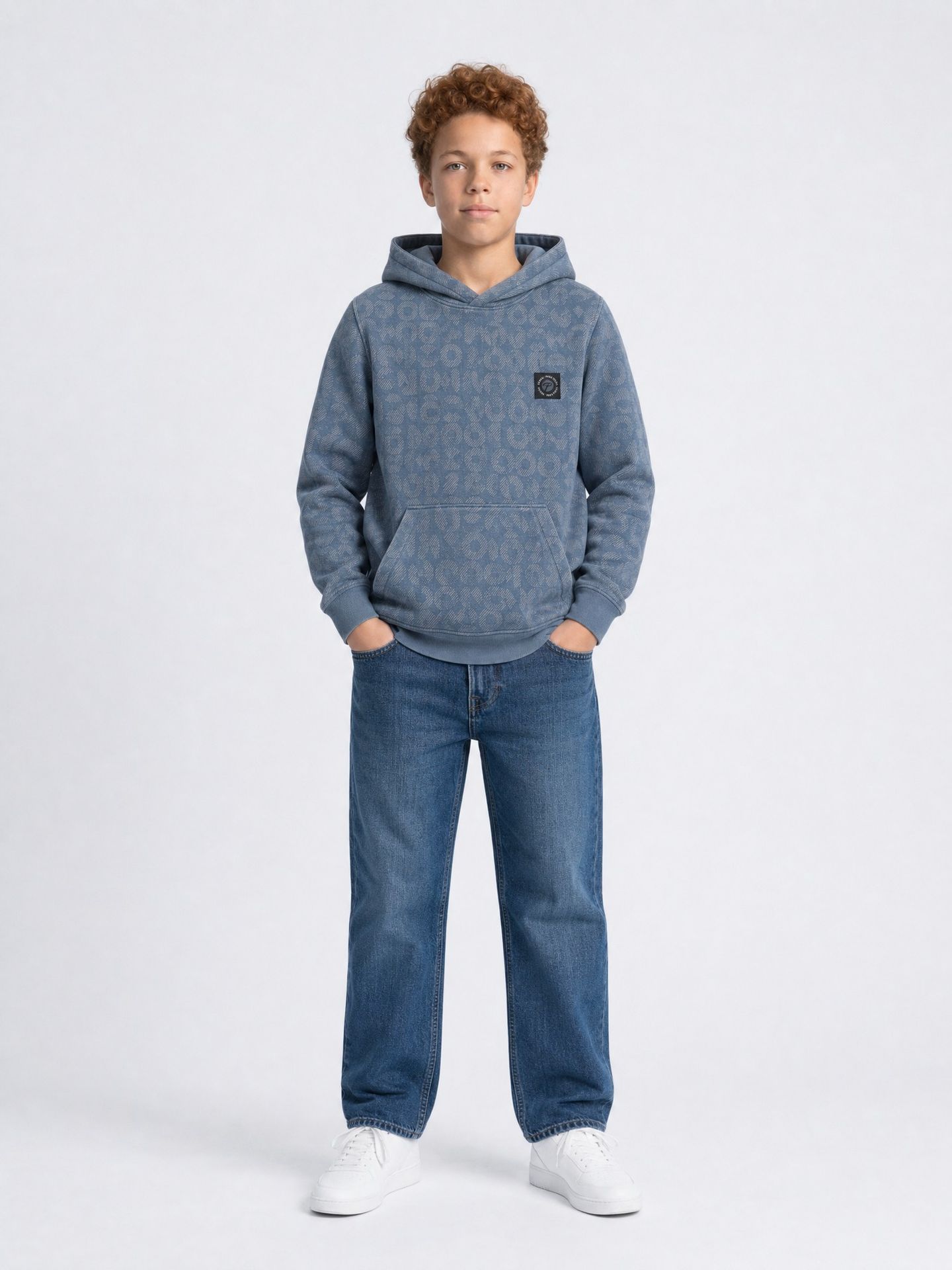 Petrol Industries Boys Sweater Hooded AOP 5202 Storm Blue 2900169014055
