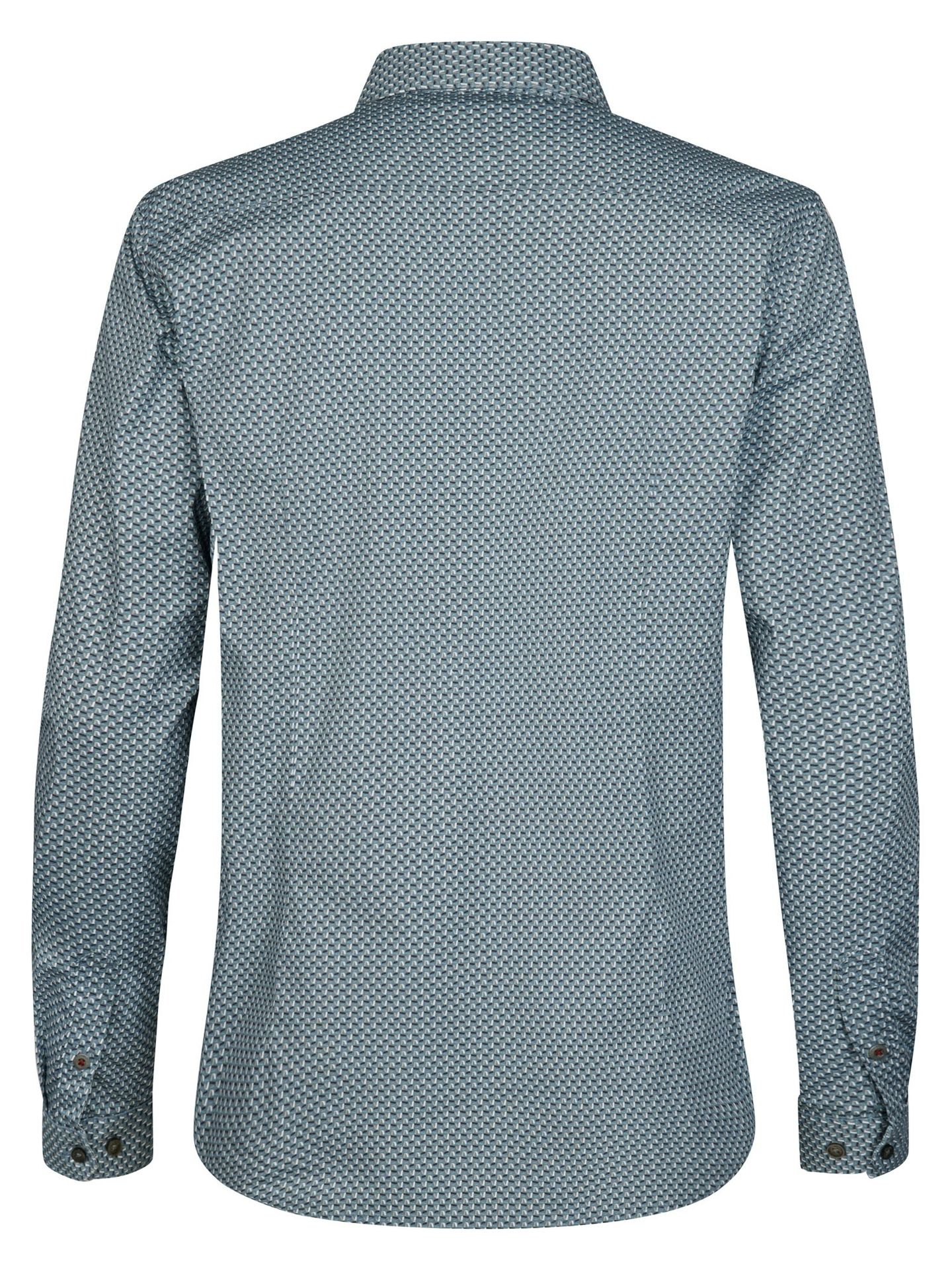 Petrol Industries Men Shirt Long Sleeve AOP 5204 Iron Blue 2900169017087