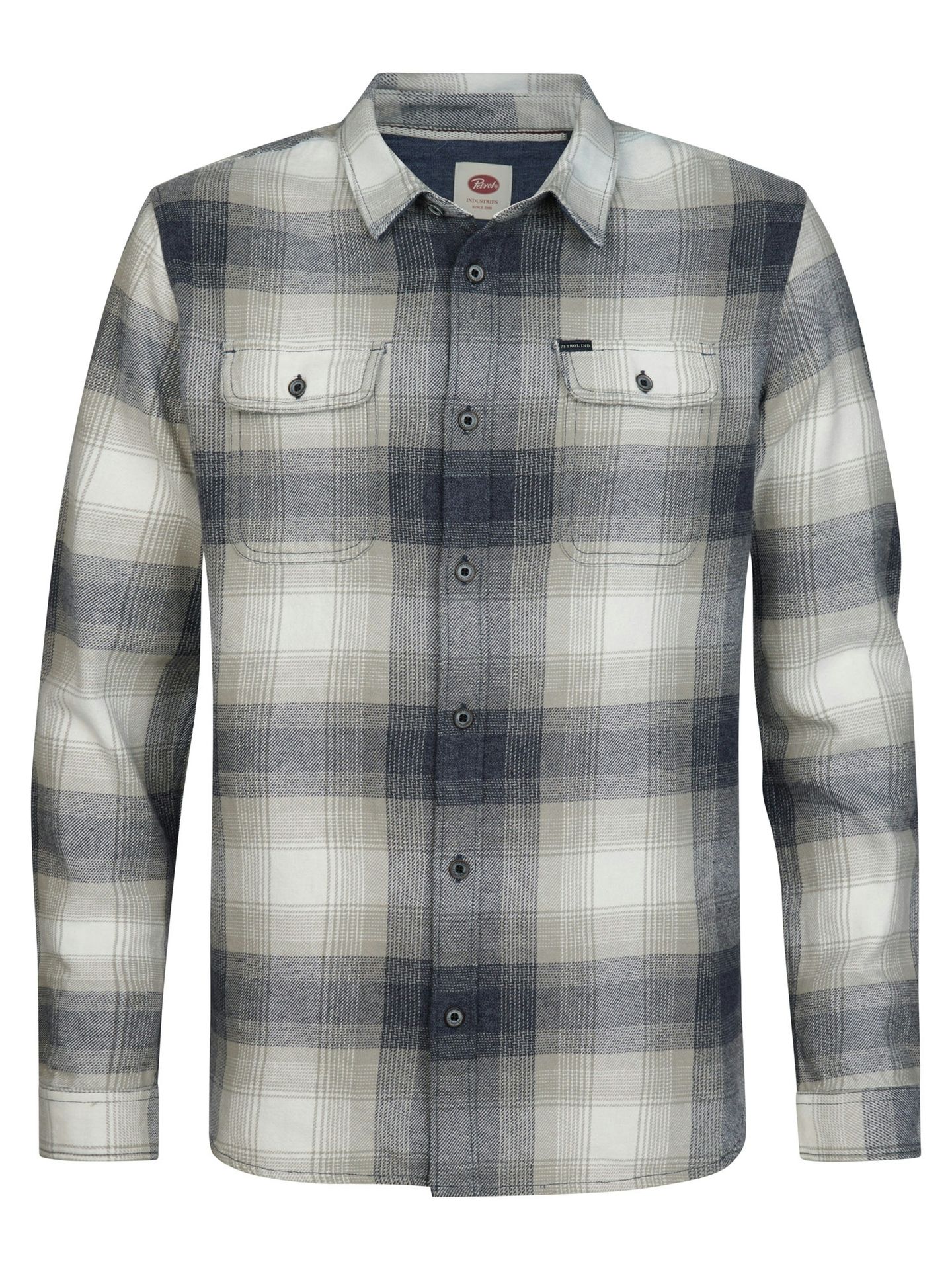 Petrol Industries Men Shirt Long Sleeve Check 5092 royal navy 00119730-EKA26002700000164