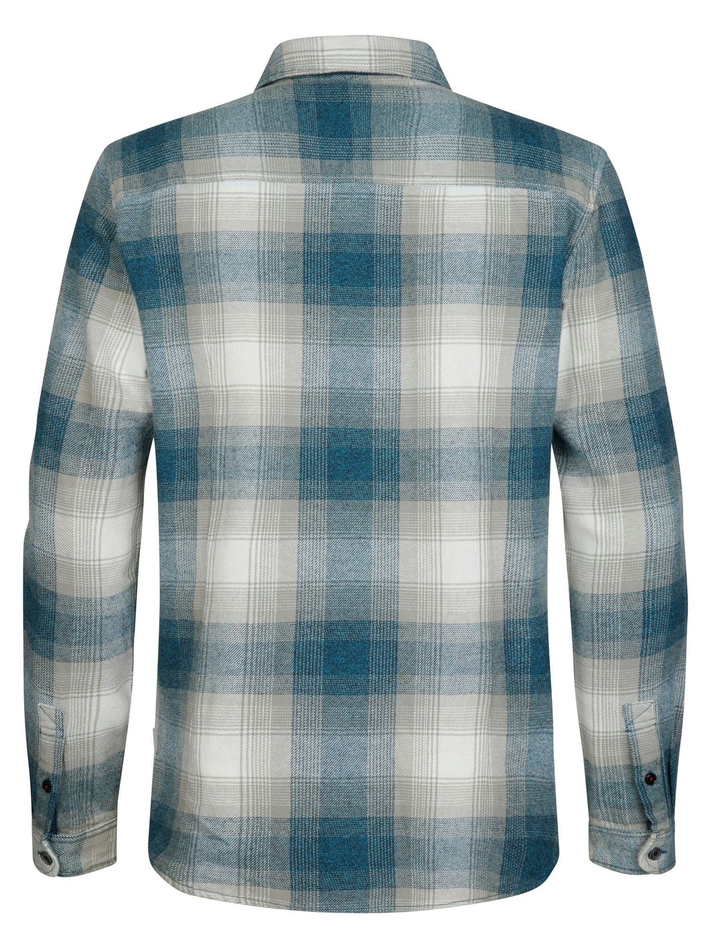 Petrol Industries Men Shirt Long Sleeve Check 5204 Iron Blue 2900169019043