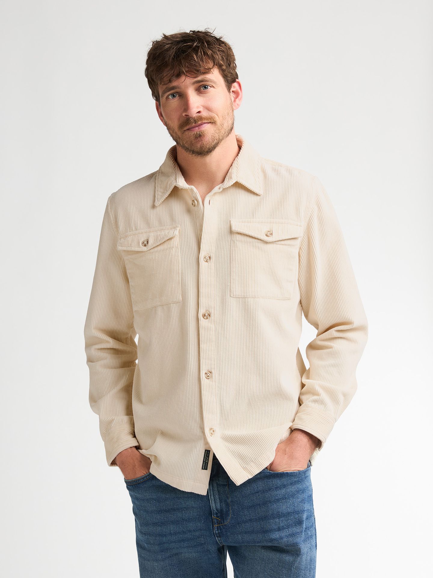 Petrol Industries Men Shirt Long Sleeve Uni 0007 Antique White 00119731-EKA26002700000197