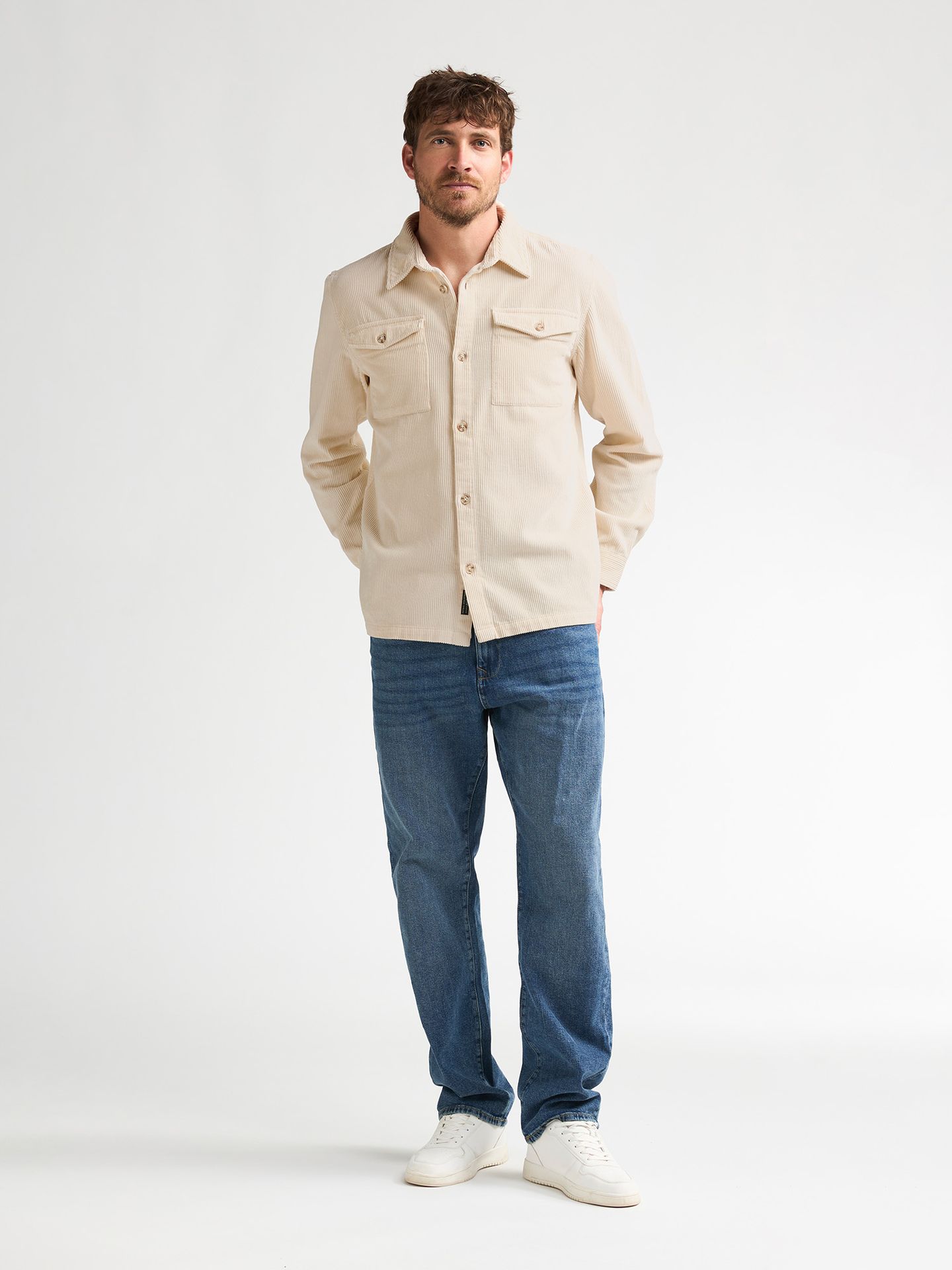 Petrol Industries Men Shirt Long Sleeve Uni 0007 Antique White 2900169020070