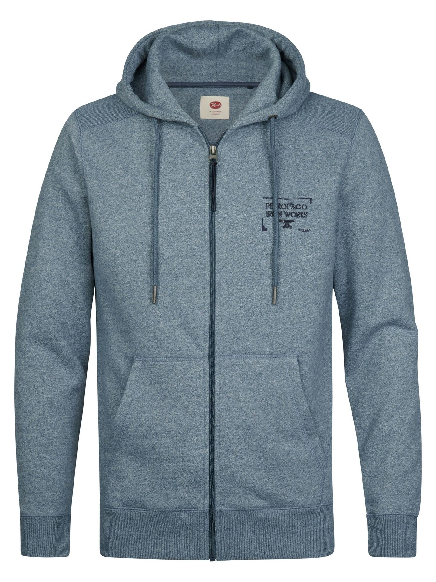 Petrol Industries Men Sweater Hooded Zip 5202 Storm Blue 00119733-EKA26002700000189