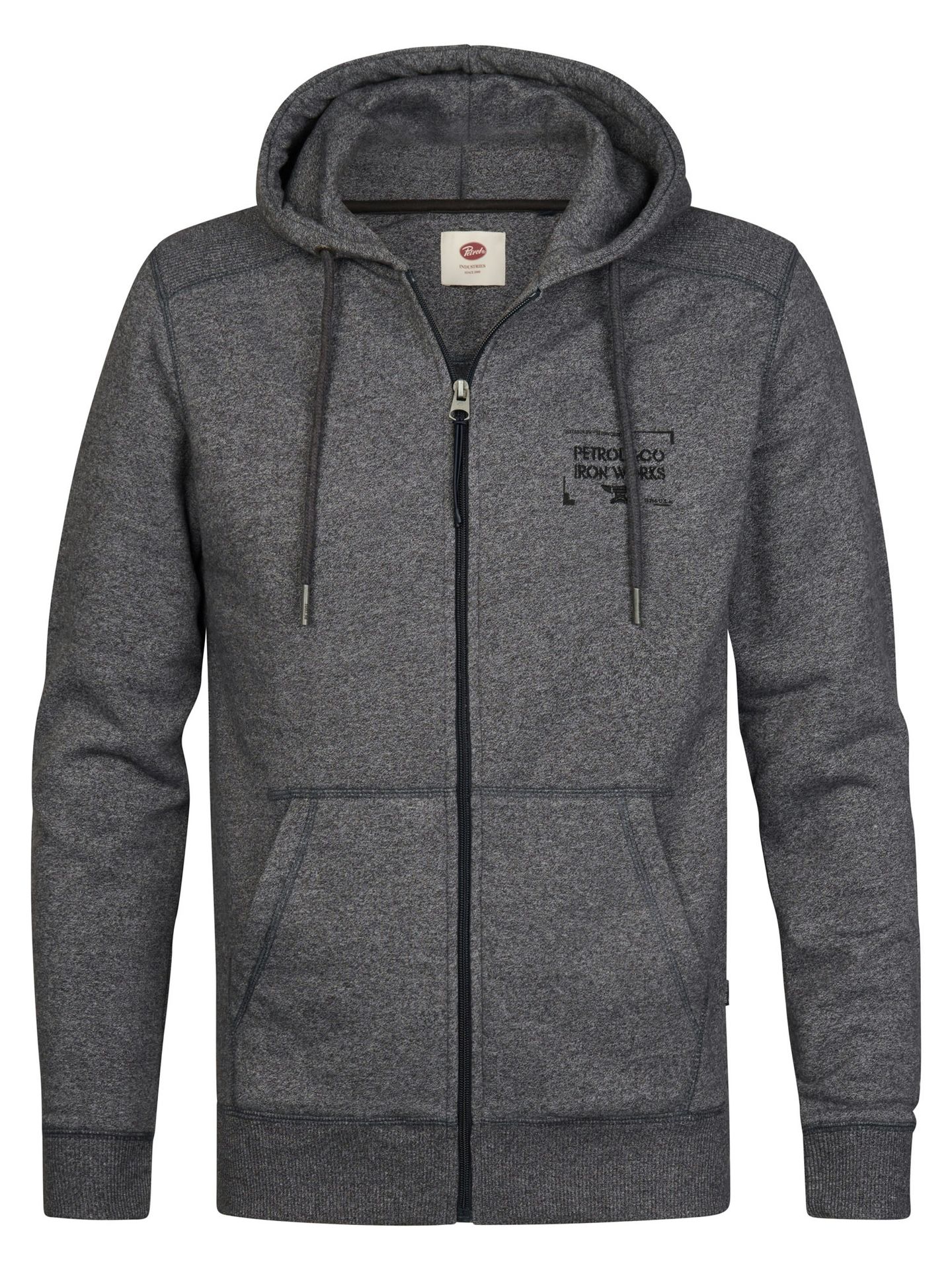 Petrol Industries Men Sweater Hooded Zip 9113 Iron Steel 00119733-EKA26002700000190