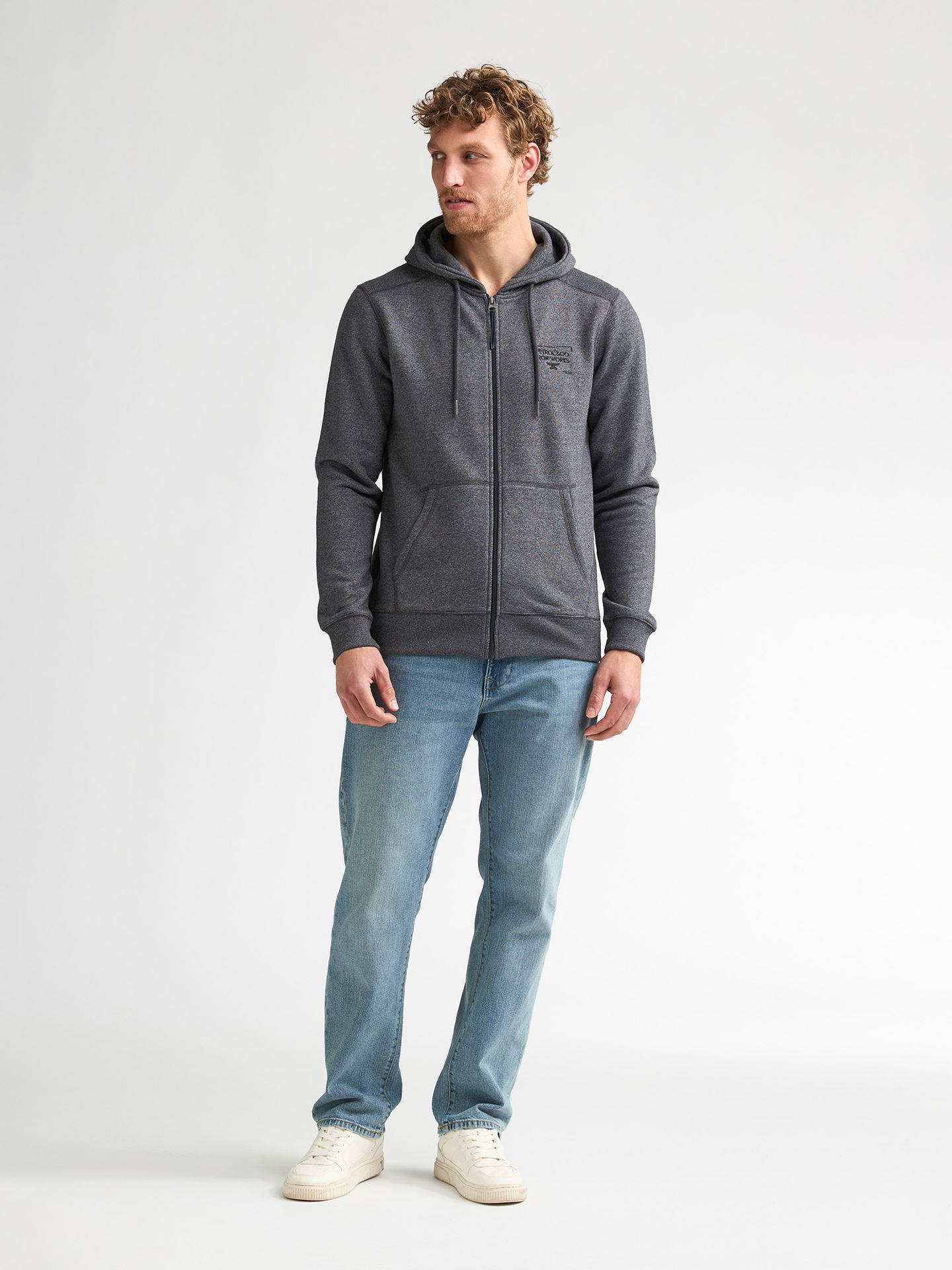 Petrol Industries Men Sweater Hooded Zip 9113 Iron Steel 2900169024078