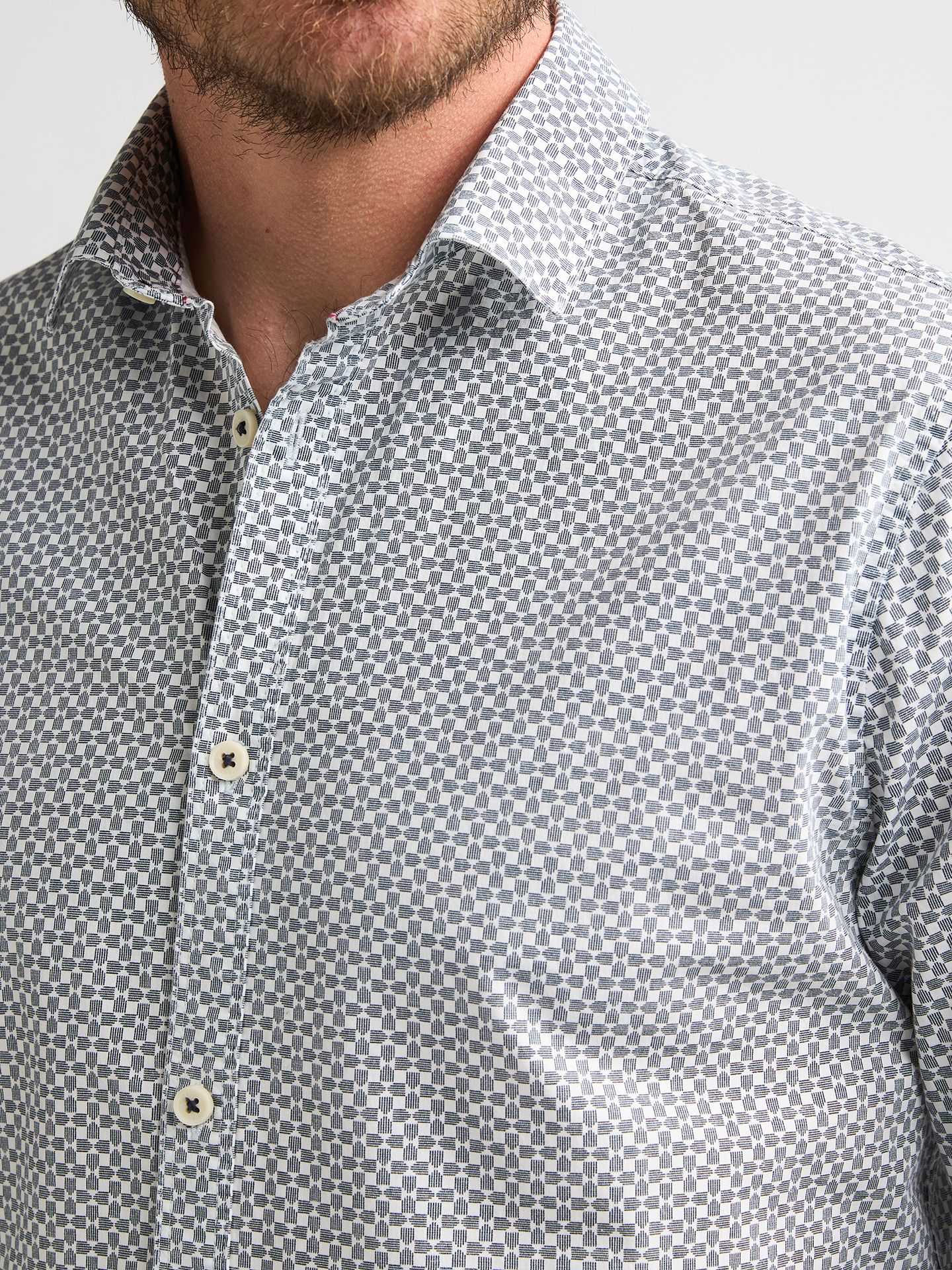 Petrol Industries Men Shirt Long Sleeve AOP 0006 chalk white 2900169025044