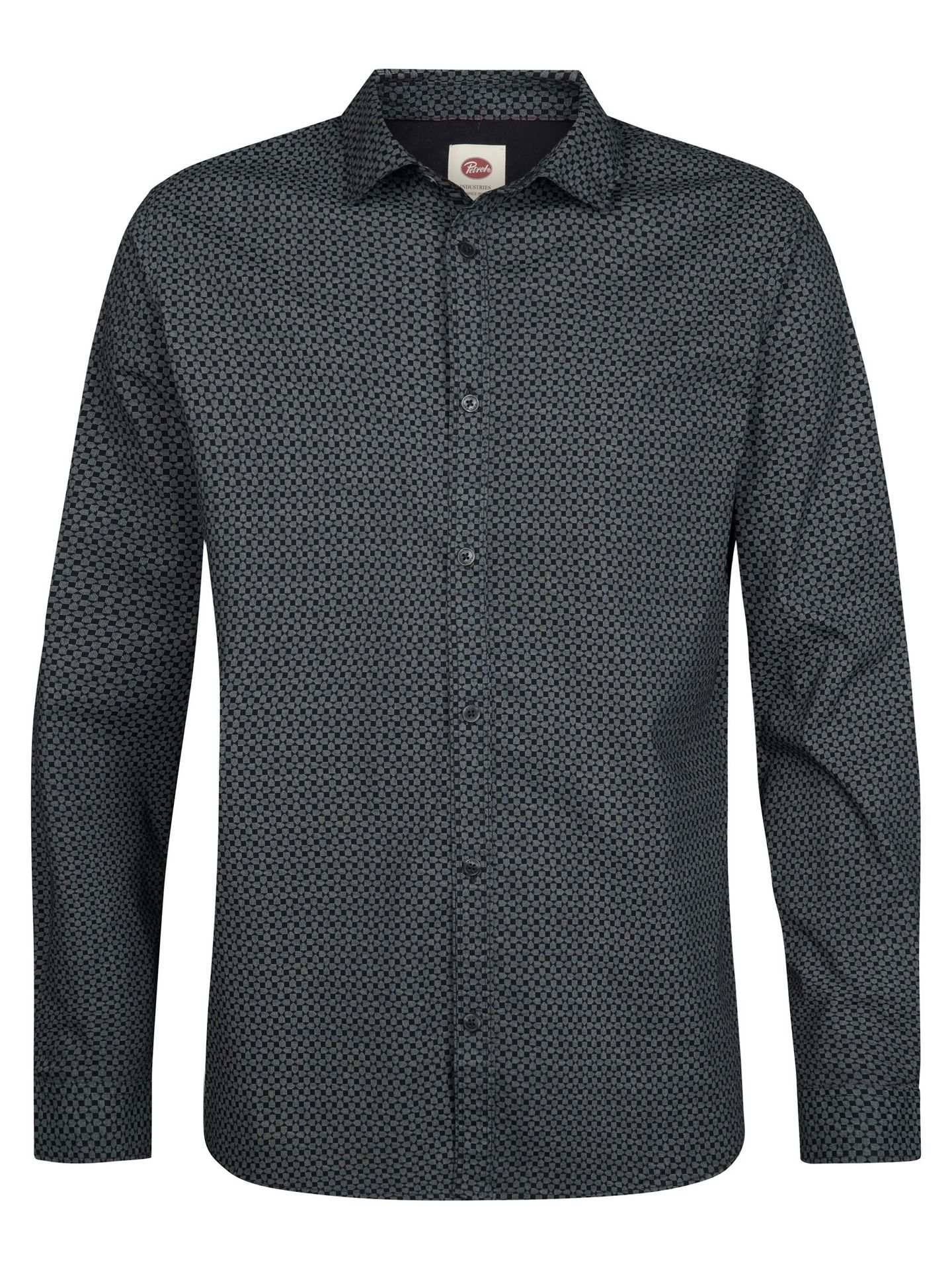 Petrol Industries Men Shirt Long Sleeve AOP 5092 royal navy 00119734-EKA26002700000164
