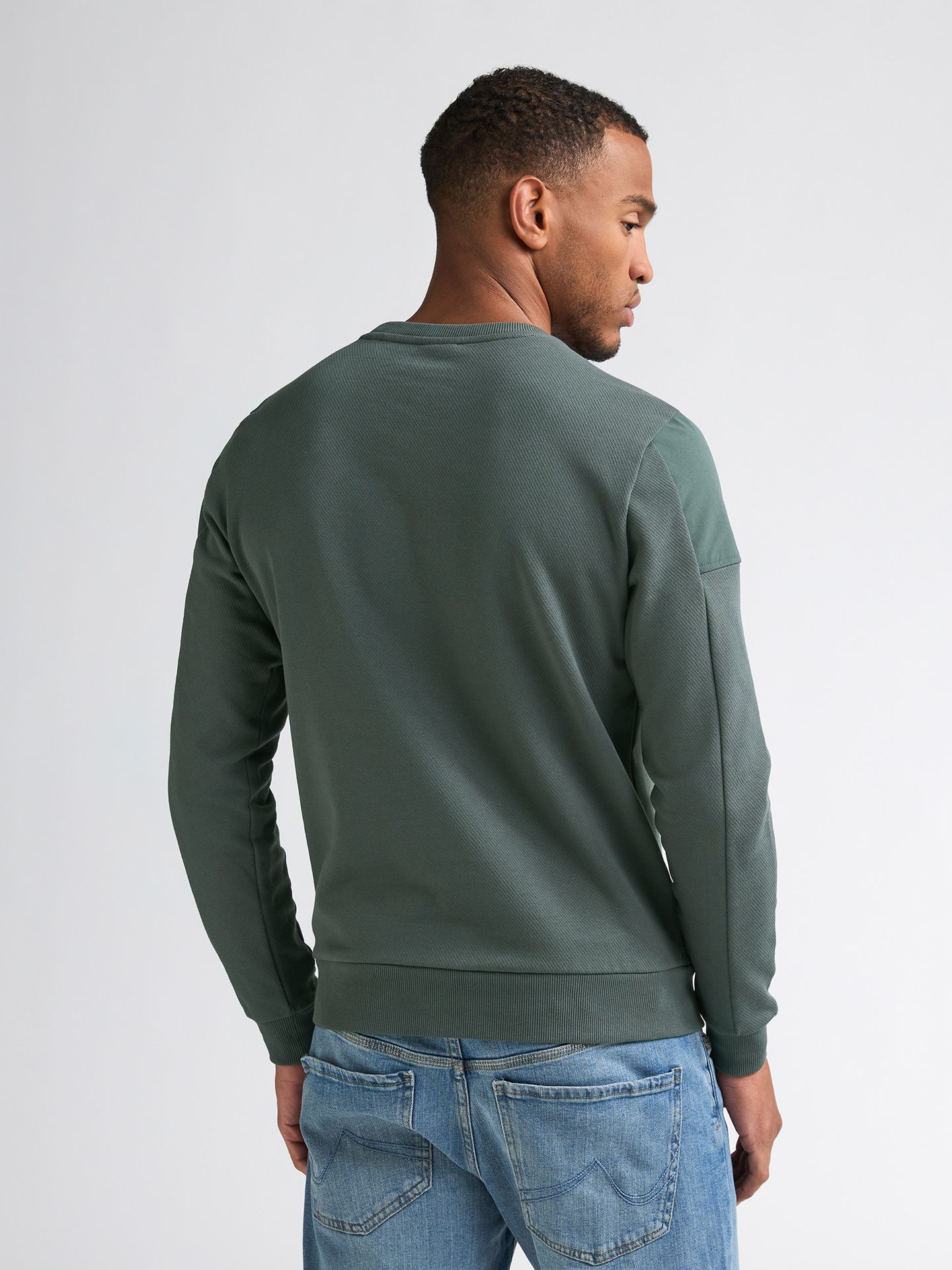 Petrol Industries Men Sweater Round Neck 6185 Steel Green 2900169027079
