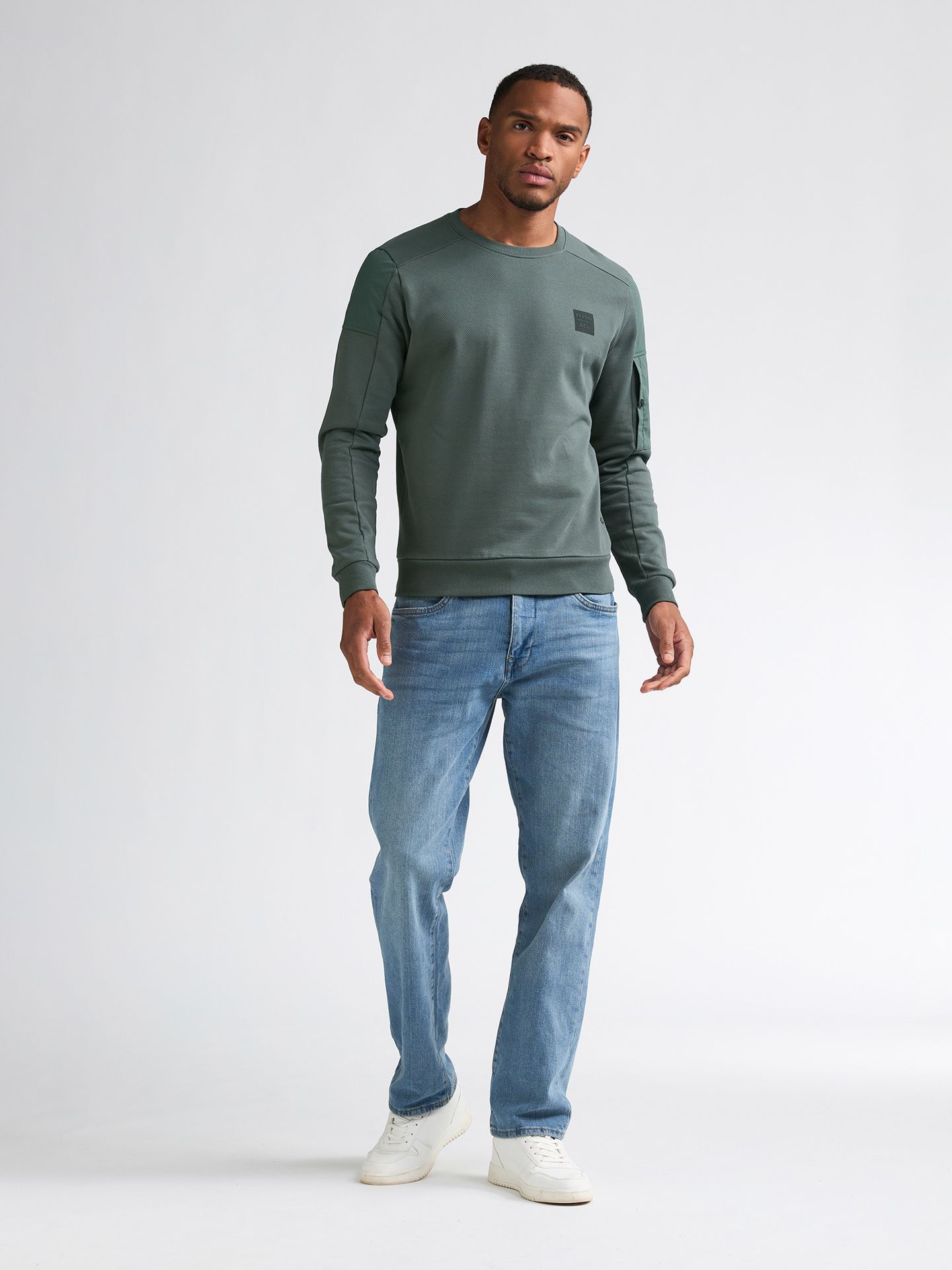 Petrol Industries Men Sweater Round Neck 6185 Steel Green 2900169027079
