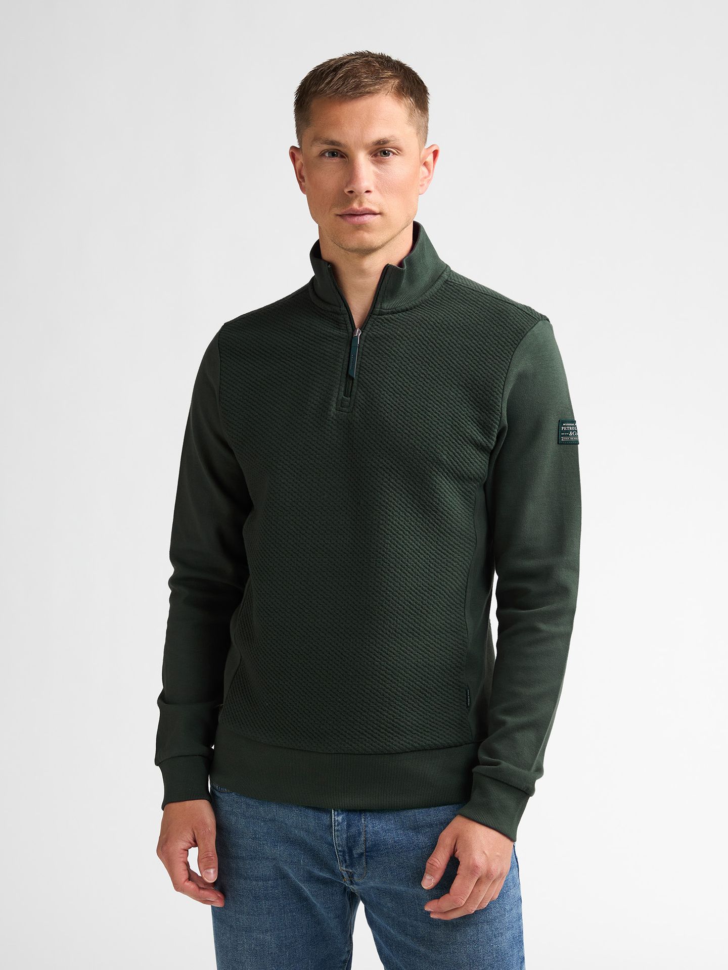 Petrol Industries Men Sweater Collar Zip 6184 Deep Green 00119736-EKA26002700000191