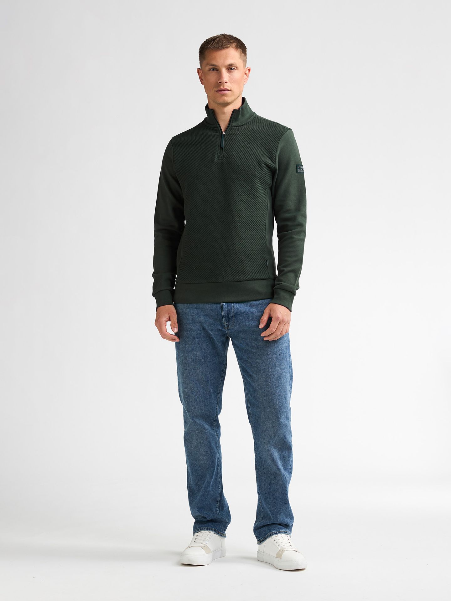 Petrol Industries Men Sweater Collar Zip 6184 Deep Green 2900169030086