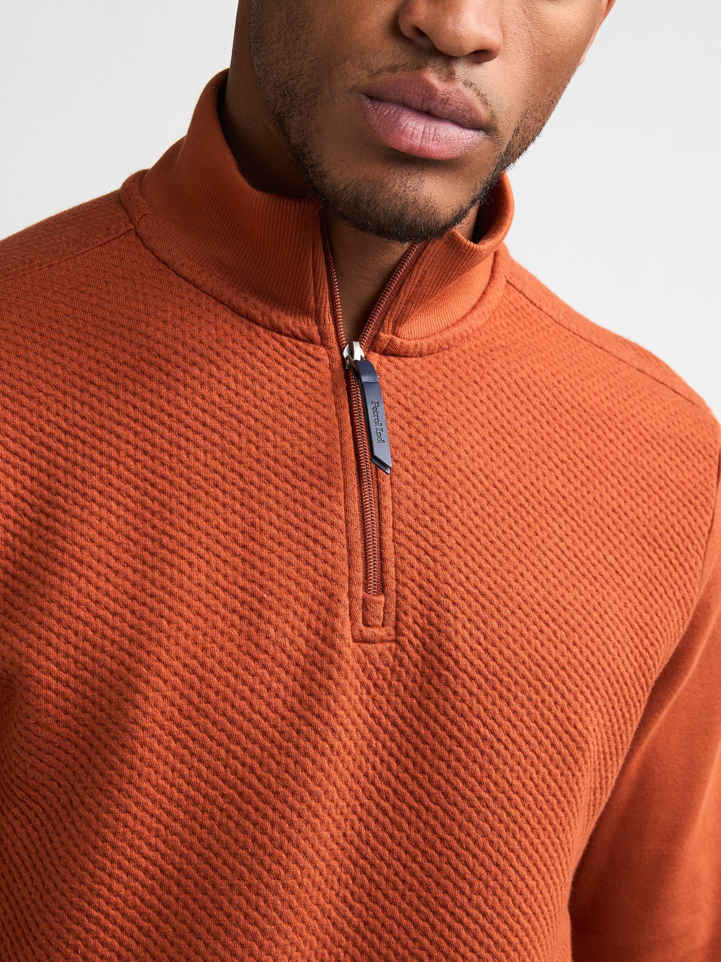 Petrol Industries Men Sweater Collar Zip 2127 Copper Orange 2900169028069