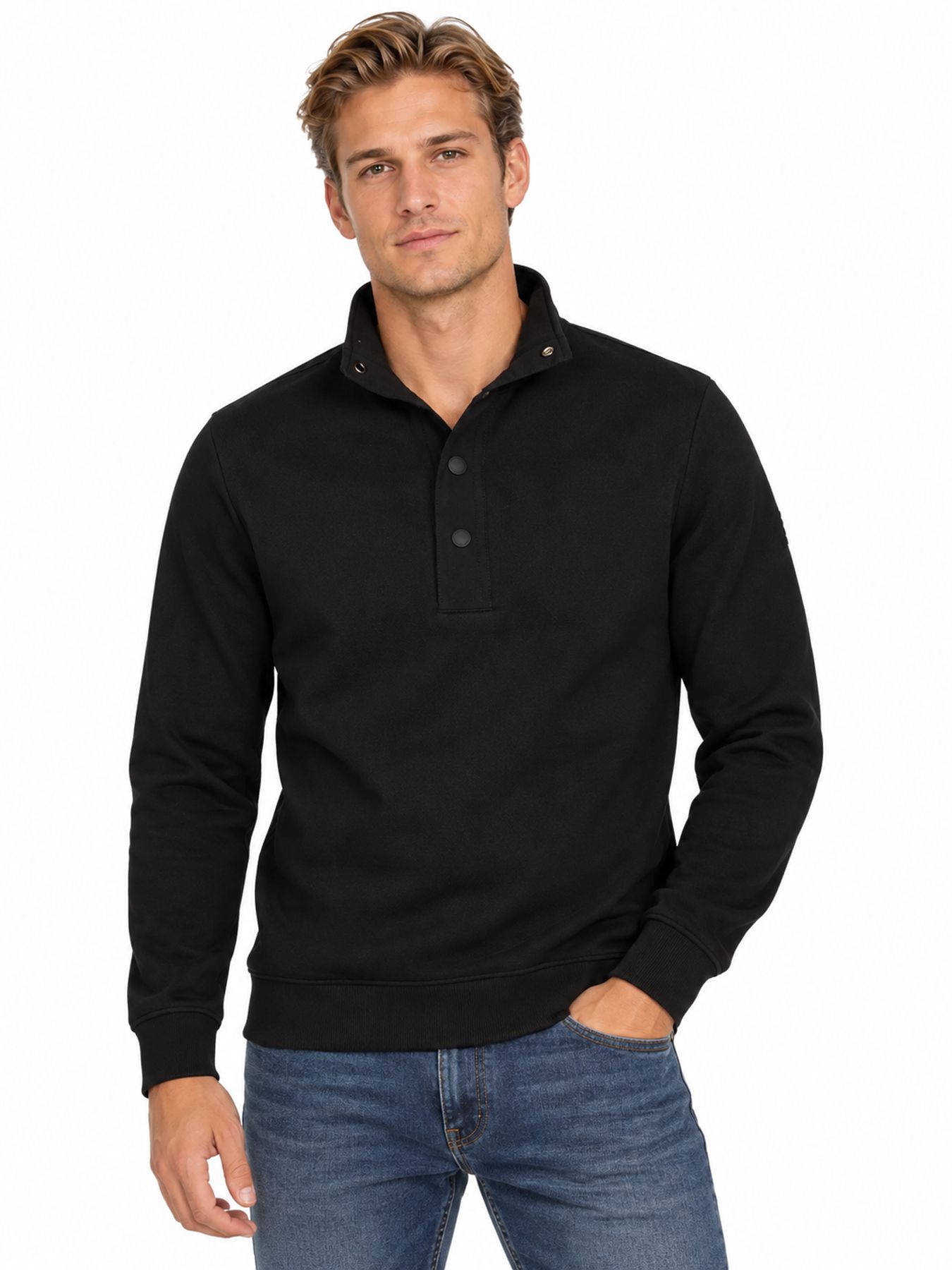 Petrol Industries Men Sweater Collar 9111 deep black 00119738-EKA26002700000166