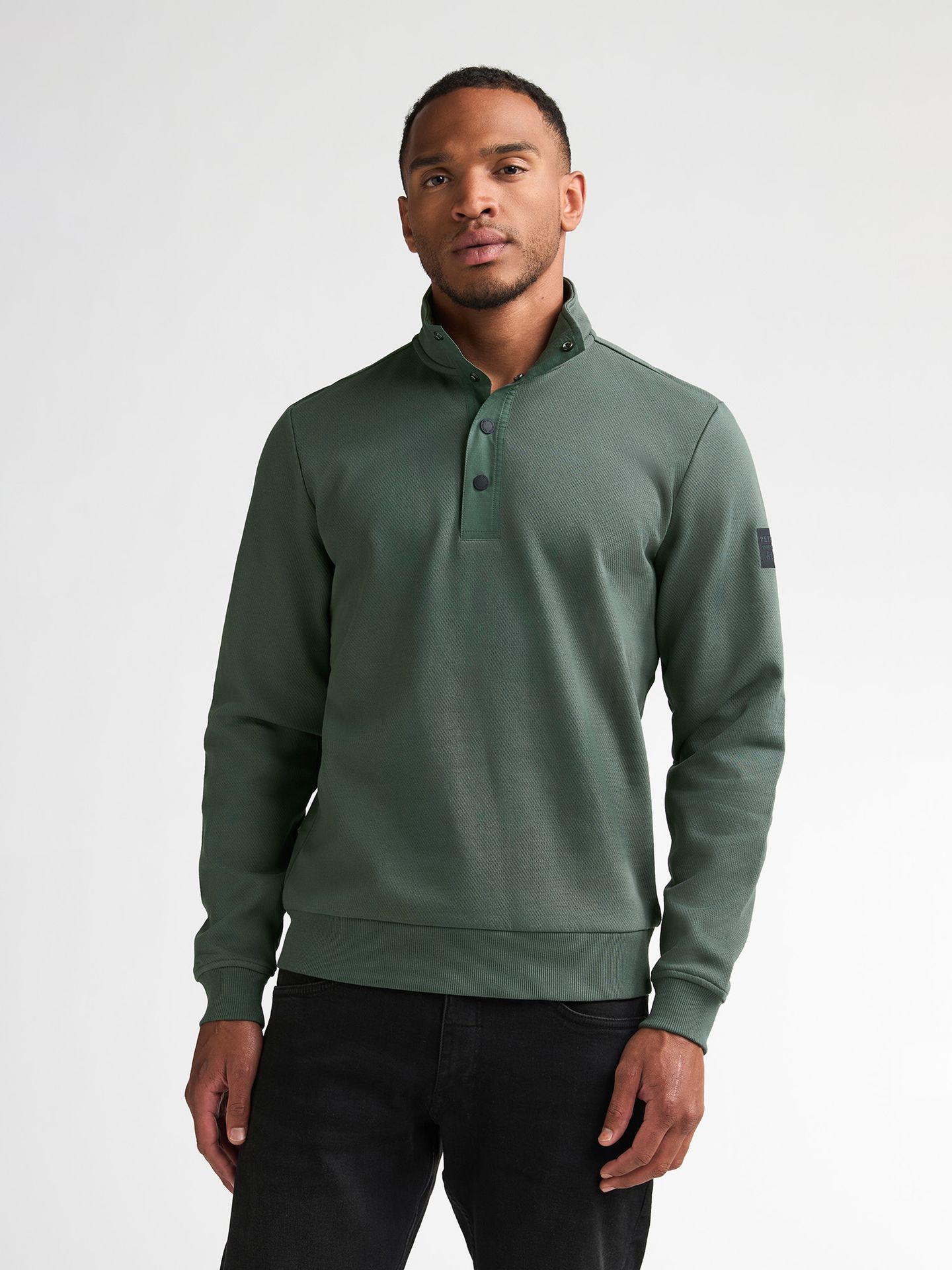 Petrol Industries Men Sweater Collar 6185 Steel Green 00119738-EKA26002700000192
