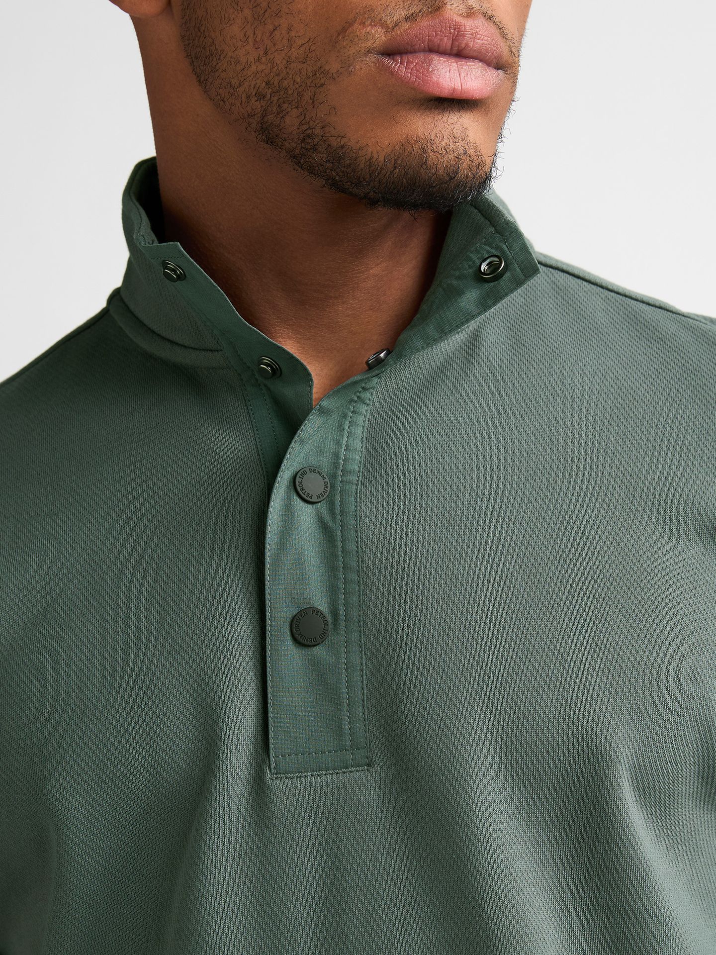 Petrol Industries Men Sweater Collar 6185 Steel Green 2900169033063