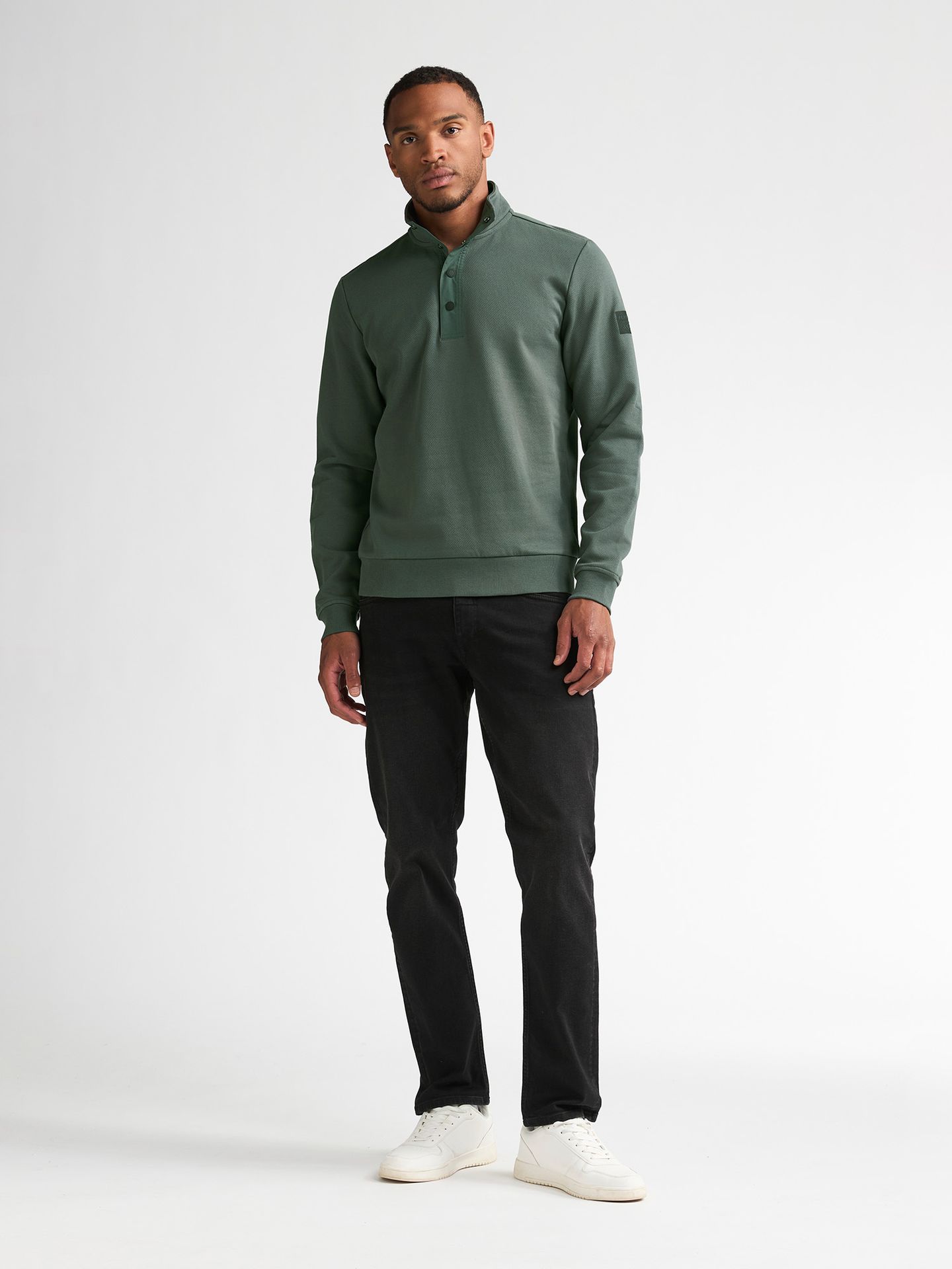 Petrol Industries Men Sweater Collar 6185 Steel Green 2900169033063
