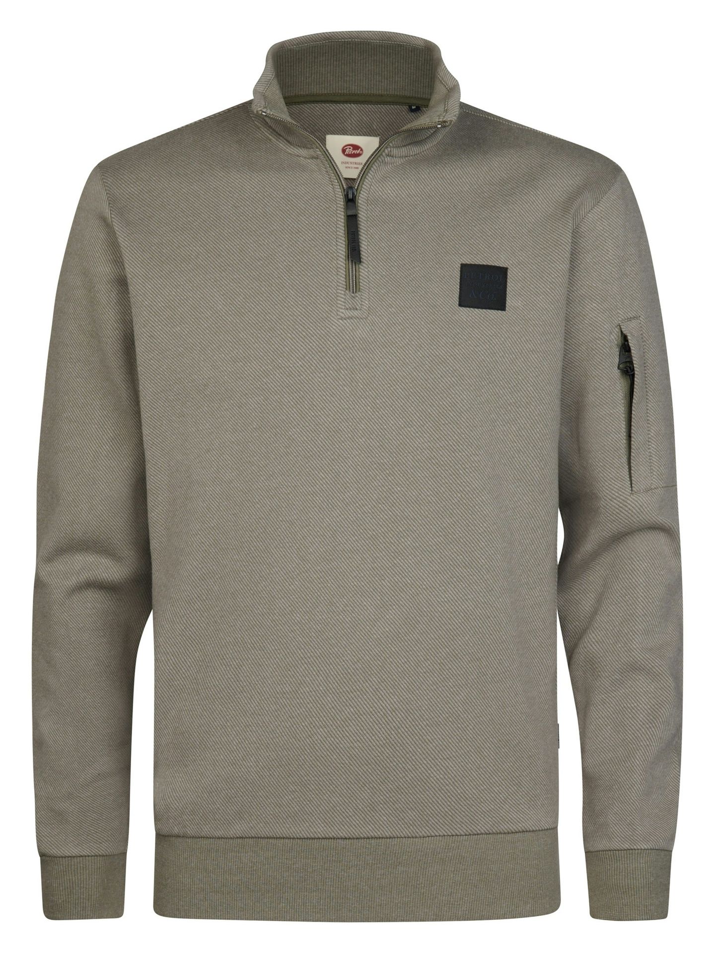 Petrol Industries Men Sweater Collar Zip 6174 mossy stone 00119739-EKA26002700000165