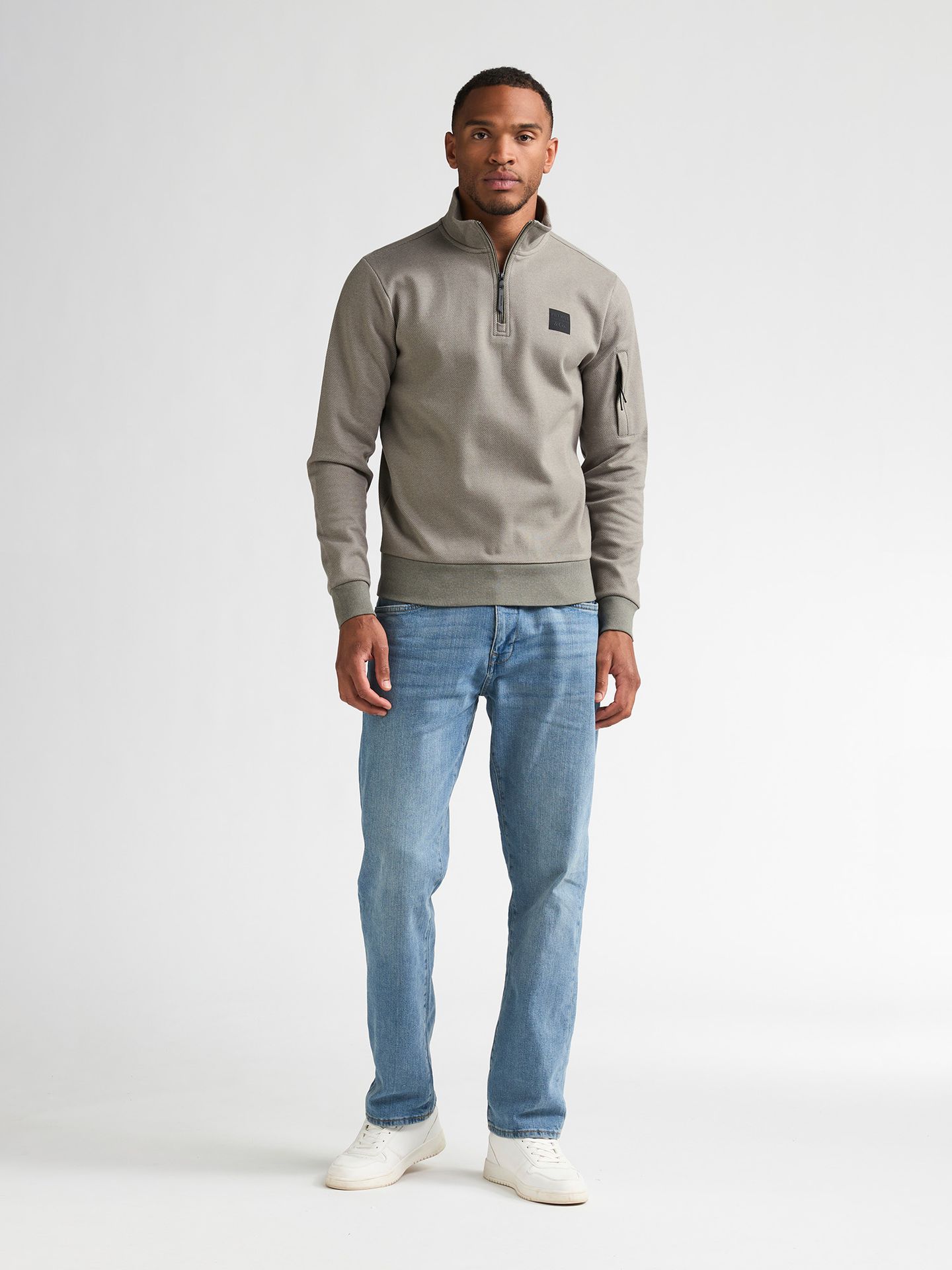 Petrol Industries Men Sweater Collar Zip 6174 mossy stone 2900169035081