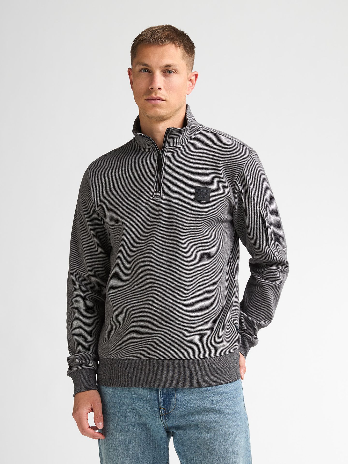 Petrol Industries Men Sweater Collar Zip 9111 deep black 2900169036064