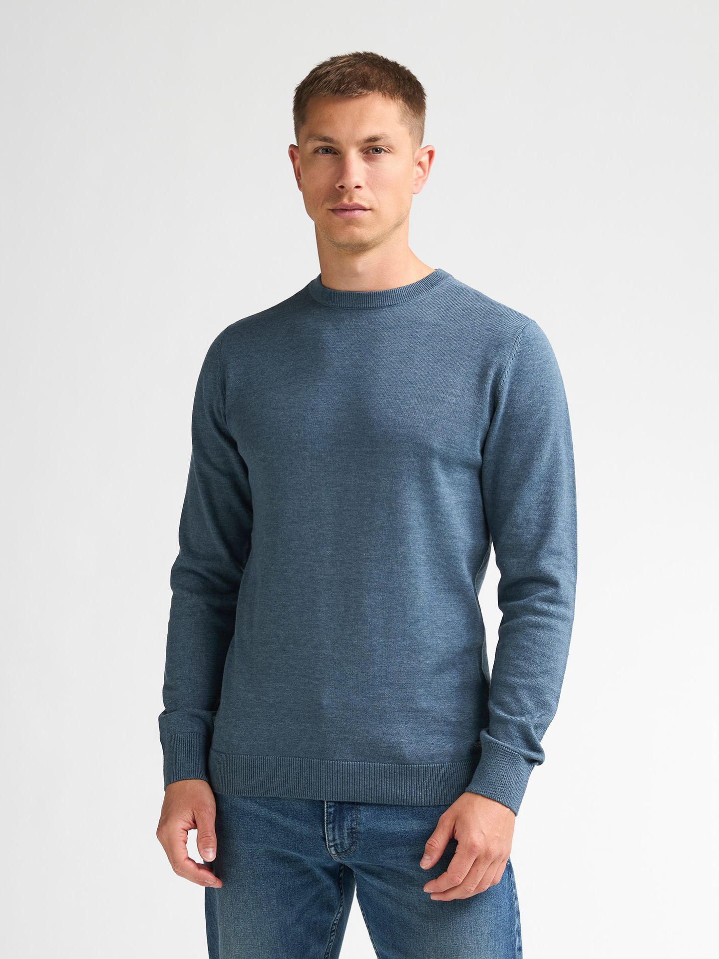 Petrol Industries Men Knitwear Round Neck Basic 5202 Storm Blue 2900169039089